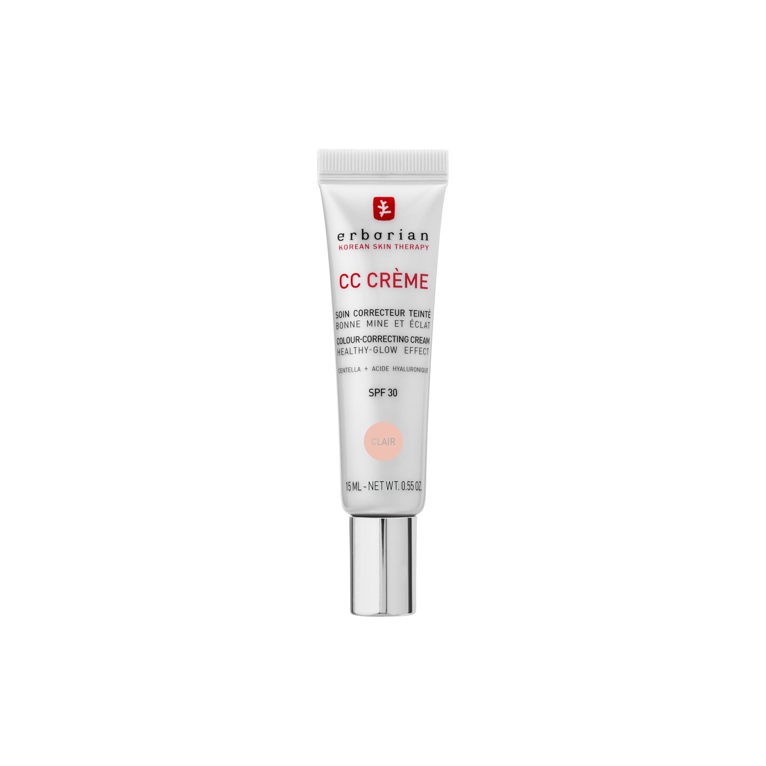 Erborian CC Cream with Centella Asiatica - Color Correcting Cream, Natural Luminous Finish, Clair, 15 ml