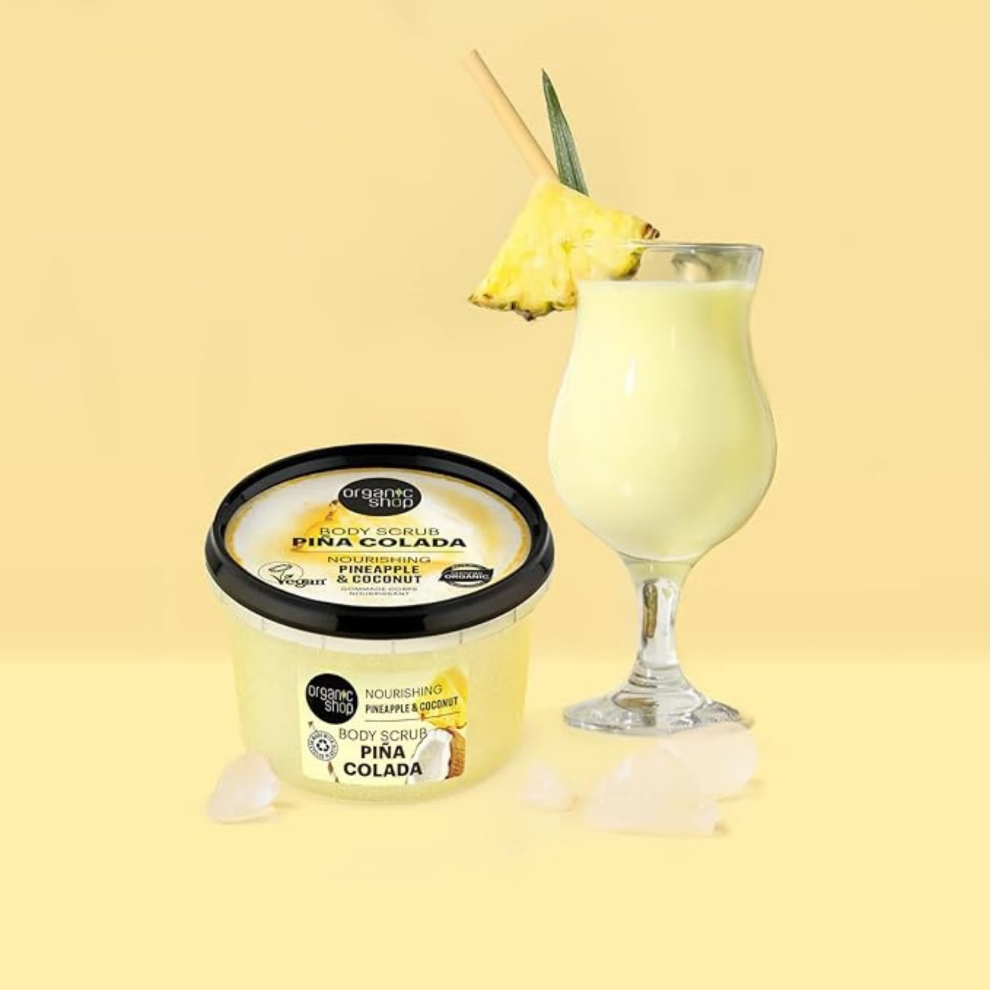 Organic Shop Nourishing Pina Colada Body Scrub with Pineapple & Coconut 250ml 4
