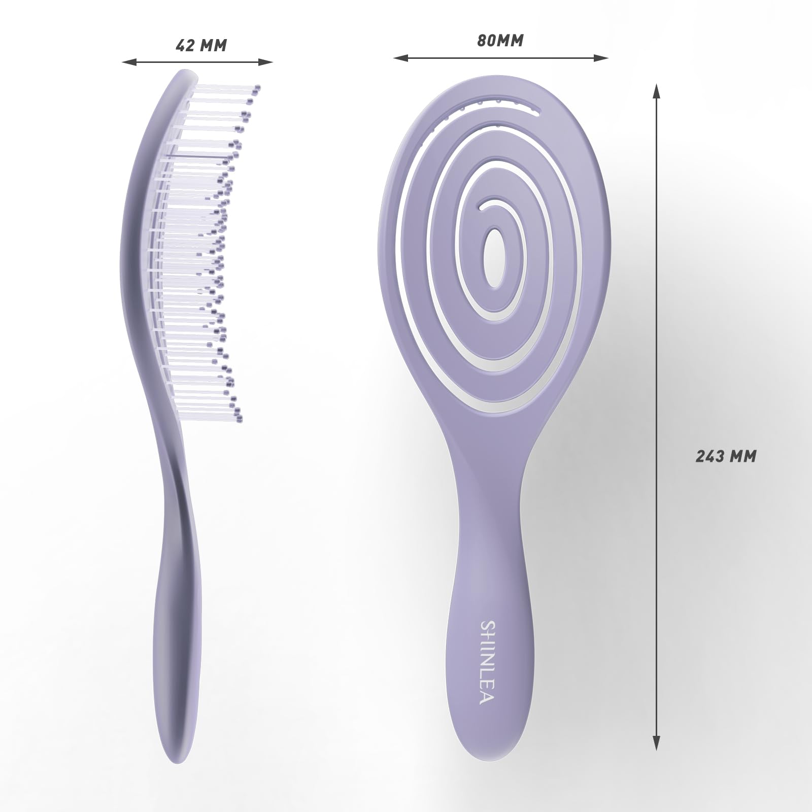 SHINLEA Anti-Tangle Detangling Hair Brush with Scalp Massaging Spiral Design for Wet & Dry Use 6