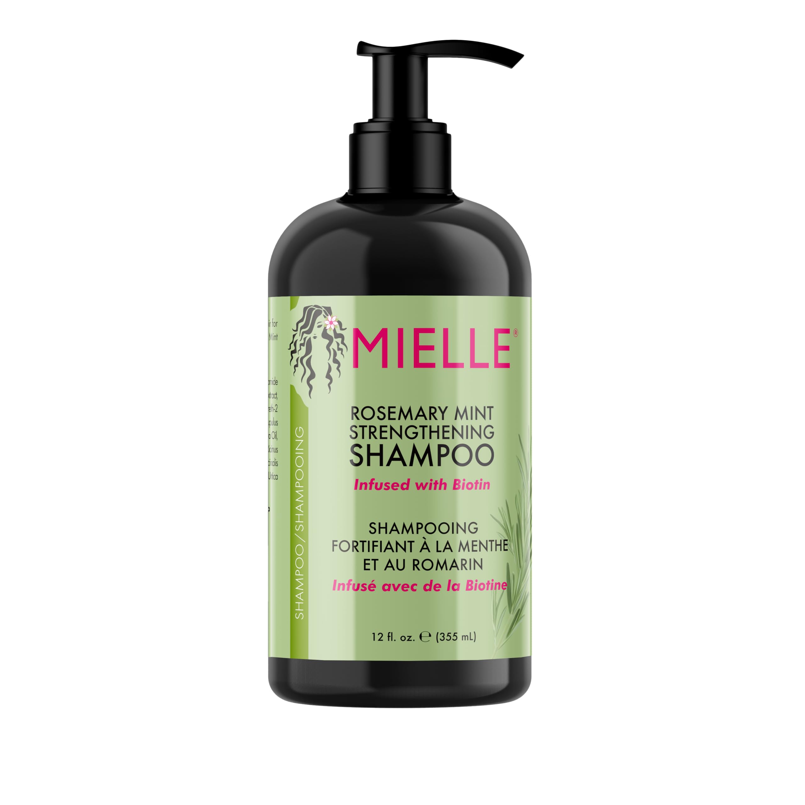 Mielle Rosemary Mint Hair Strengthening Biotin Shampoo for Moisturizing Dry Hair