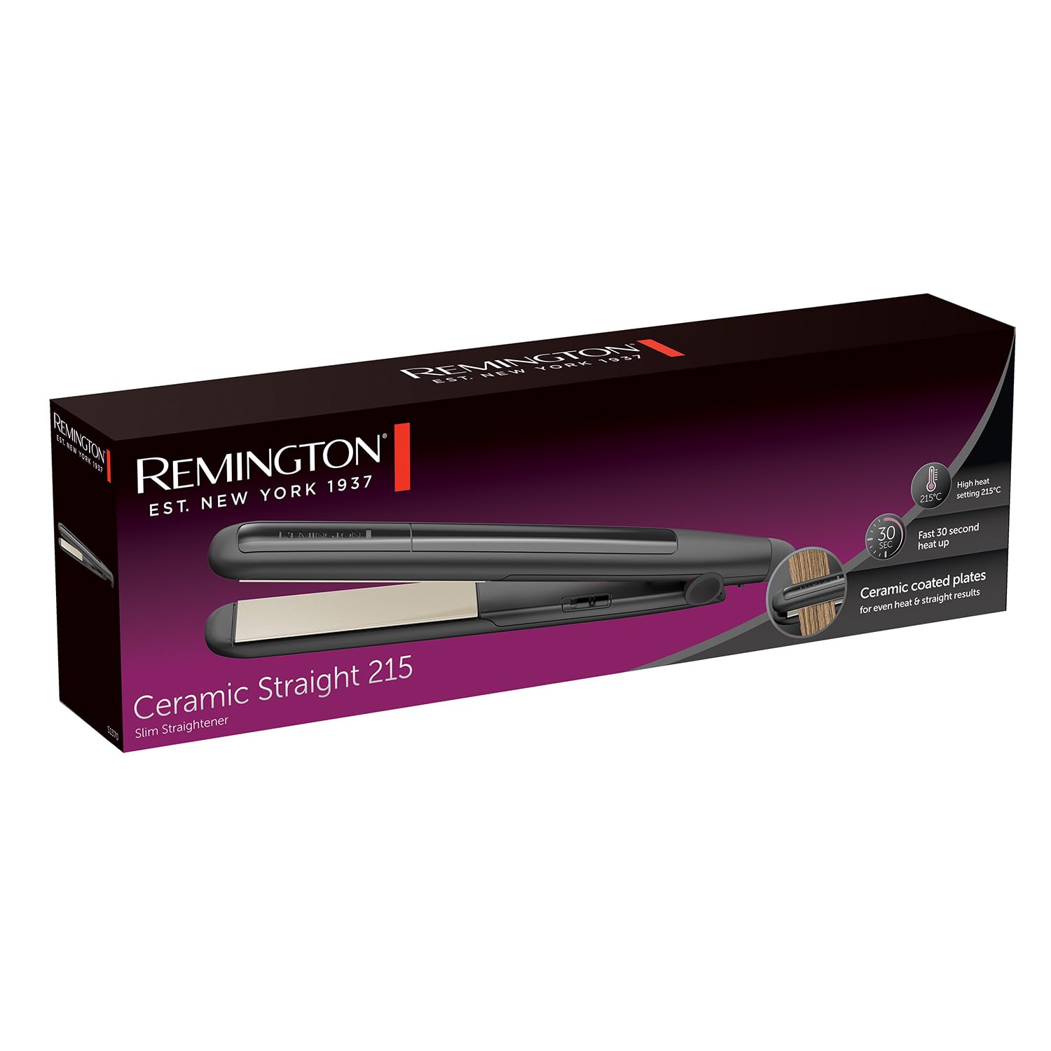 Remington Ceramic Straight 215 Slim Hair Straightener with 110mm Floating Plates 8