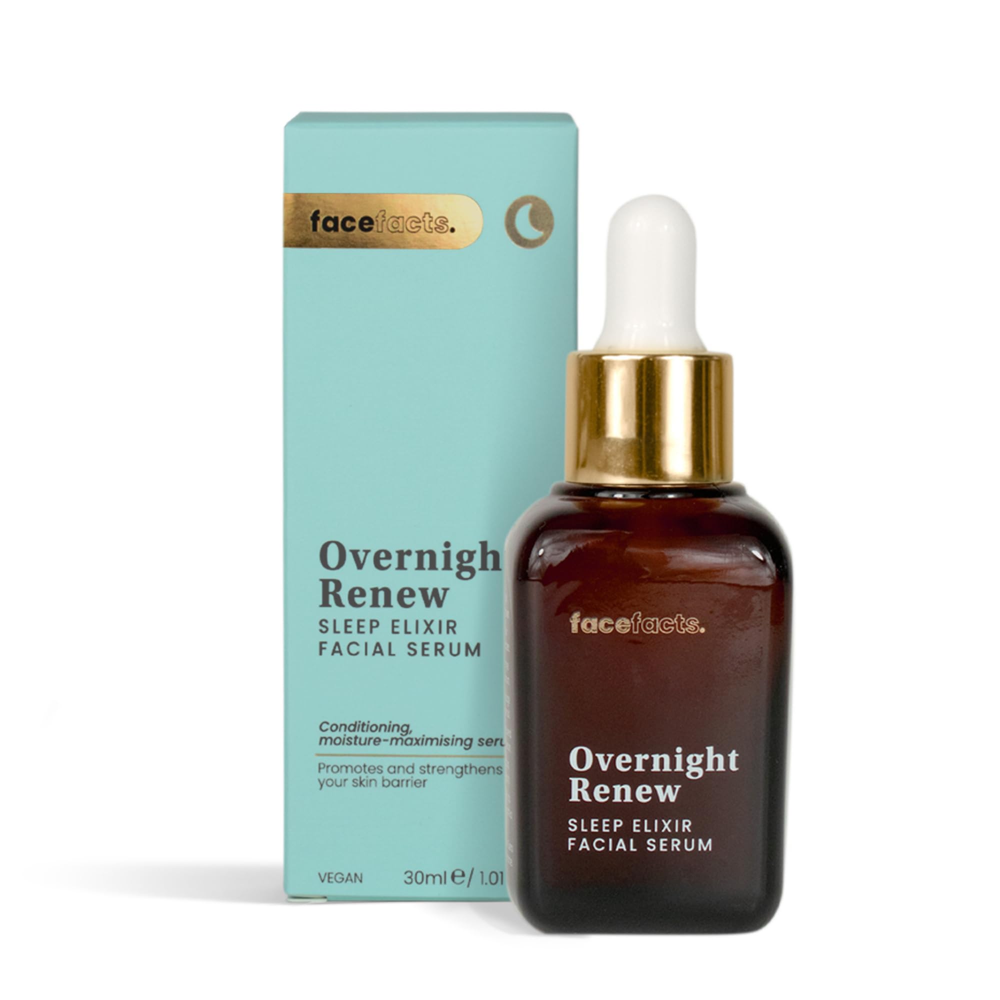 Face Facts Overnight Renew Sleep Elixir Facial Serum with Collagen and Ceramides