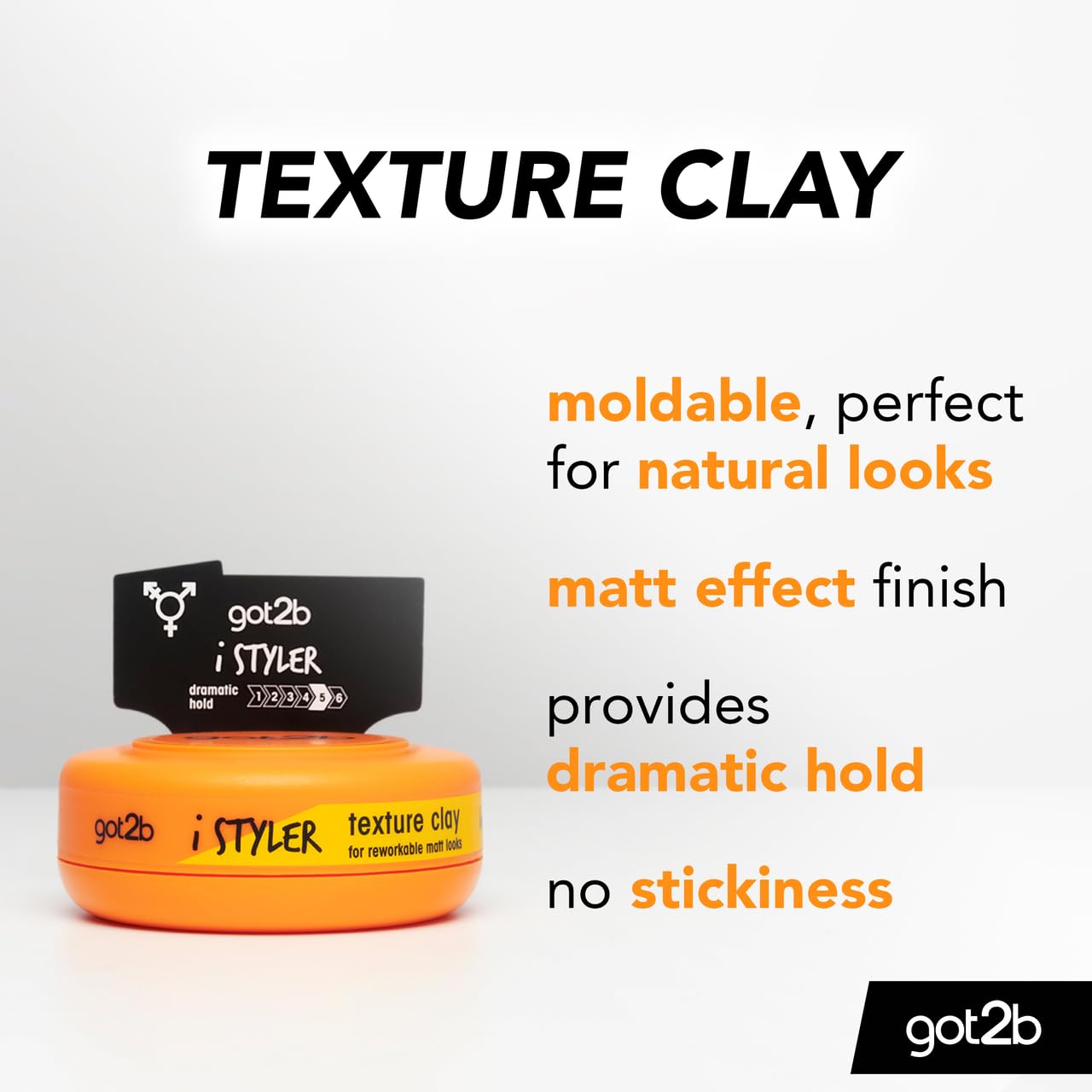 Got2B iStyler Texture Clay for Reworkable Matt Hairstyles with Strong Hold