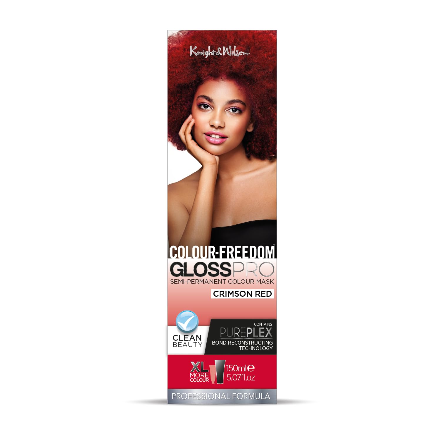 Knight & Wilson Colour Freedom Gloss Pro Crimson Red Semi-Permanent Hair Colour 150ml Vegan