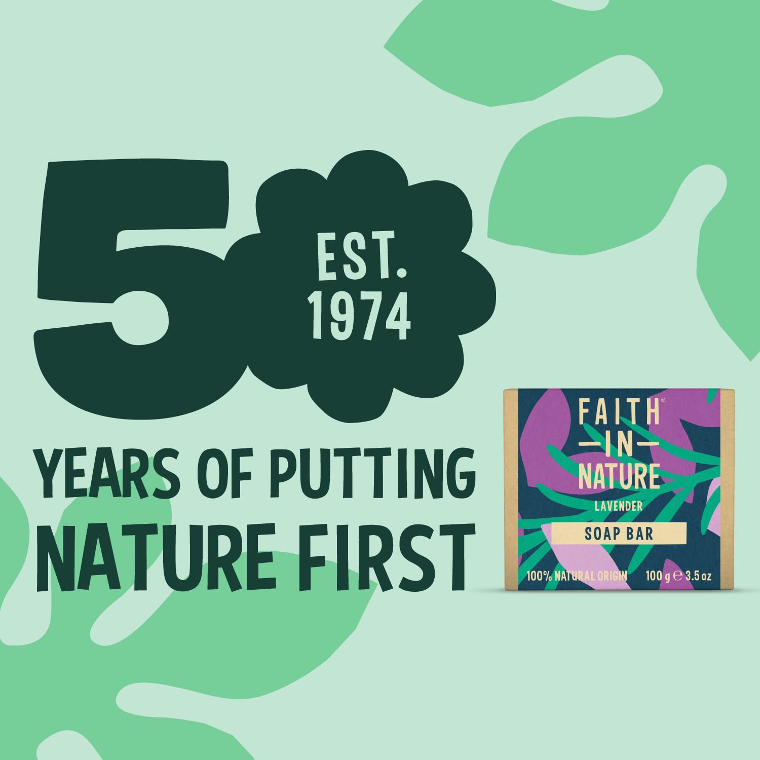 FAITH IN NATURE Natürliche Lavendel-Handseife, entspannend, vegan, tierversuchsfrei, 100 g 3