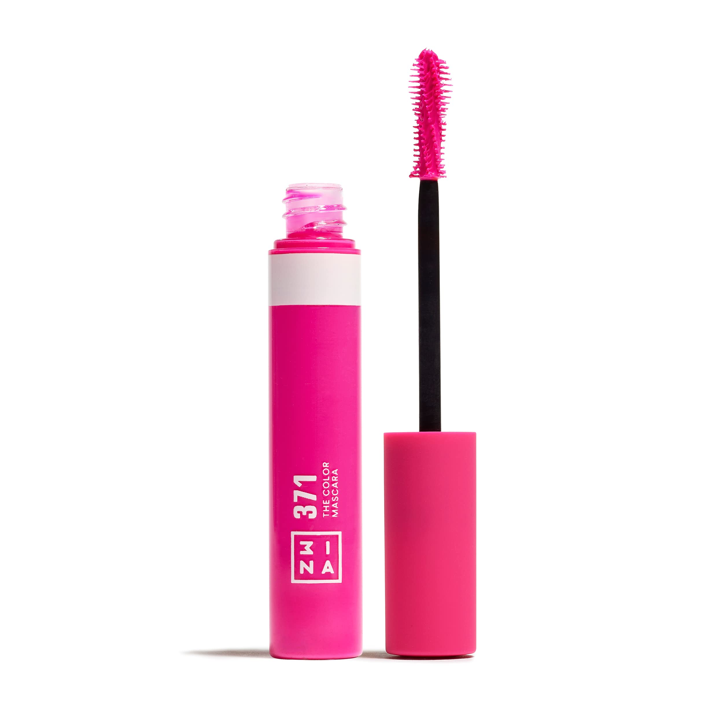 3ina MAKEUP The Color Mascara 371 Pink with Vegetal Keratin for Volume and Curl