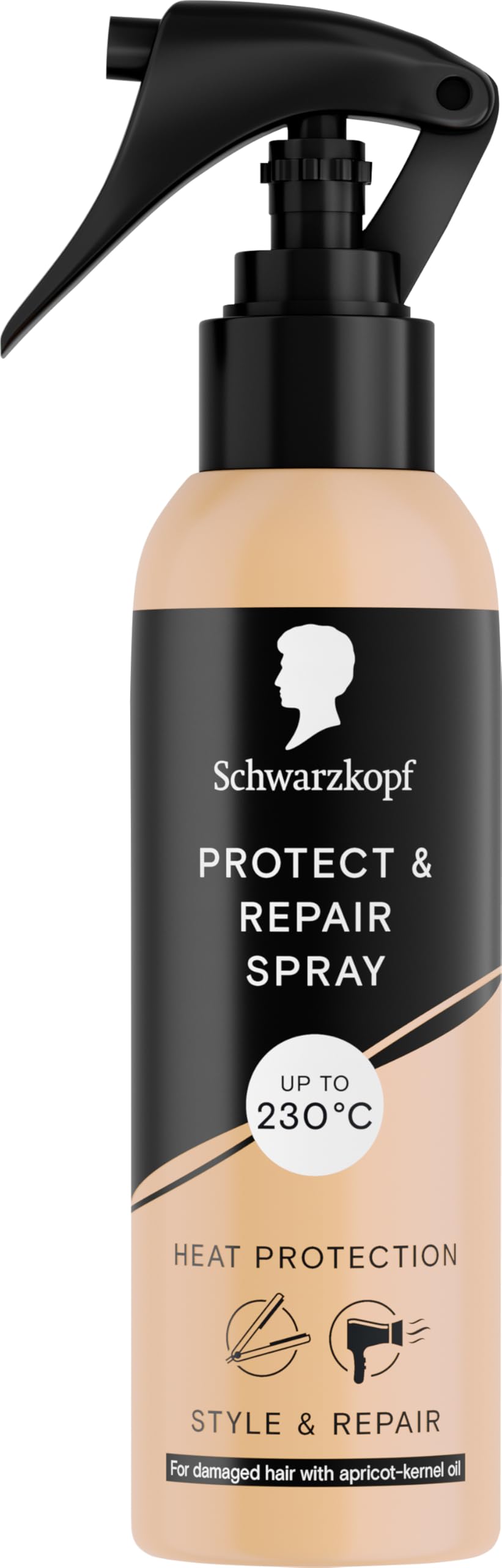 Schwarzkopf Protect & Repair Spray for Heat Protection up to 230°C, 150 ml