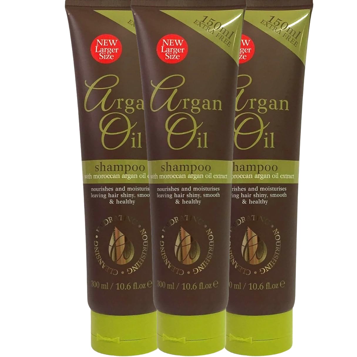 Argan Oil Extract Argan Oil Shampoo 300ml - Three Pack Value Set