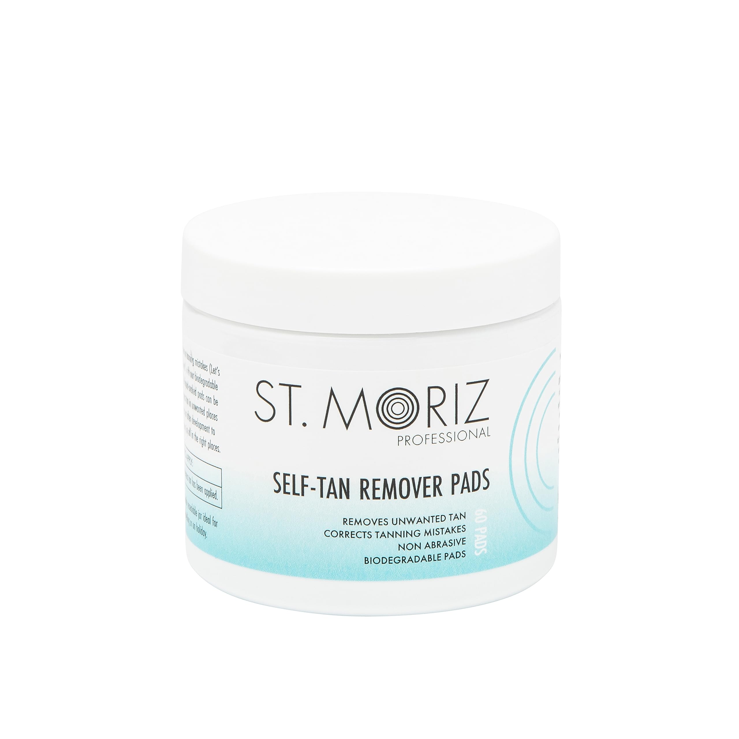 ST. MORIZ Professional Self Tan Remover Pads - Instant Correction & Gentle Removal (60 Count)