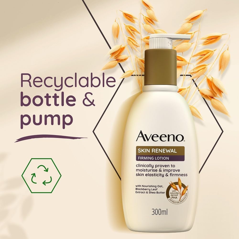 Aveeno Skin Renewal Straffende Lotion (1 x 300 ml), Straffende Körperlotion ohne 6