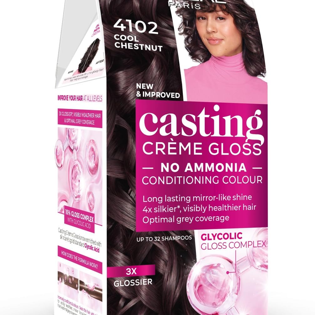 L’Oréal Paris Casting Crème Semi-Permanent Hair Dye 4102 Cool Chestnut Ammonia Free