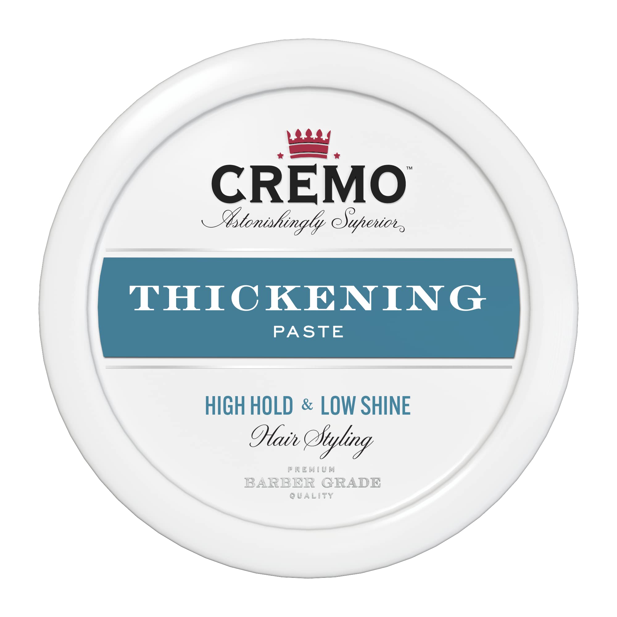 Cremo Thickening Hair Styling Paste for Men, High Hold Low Shine, 113 g