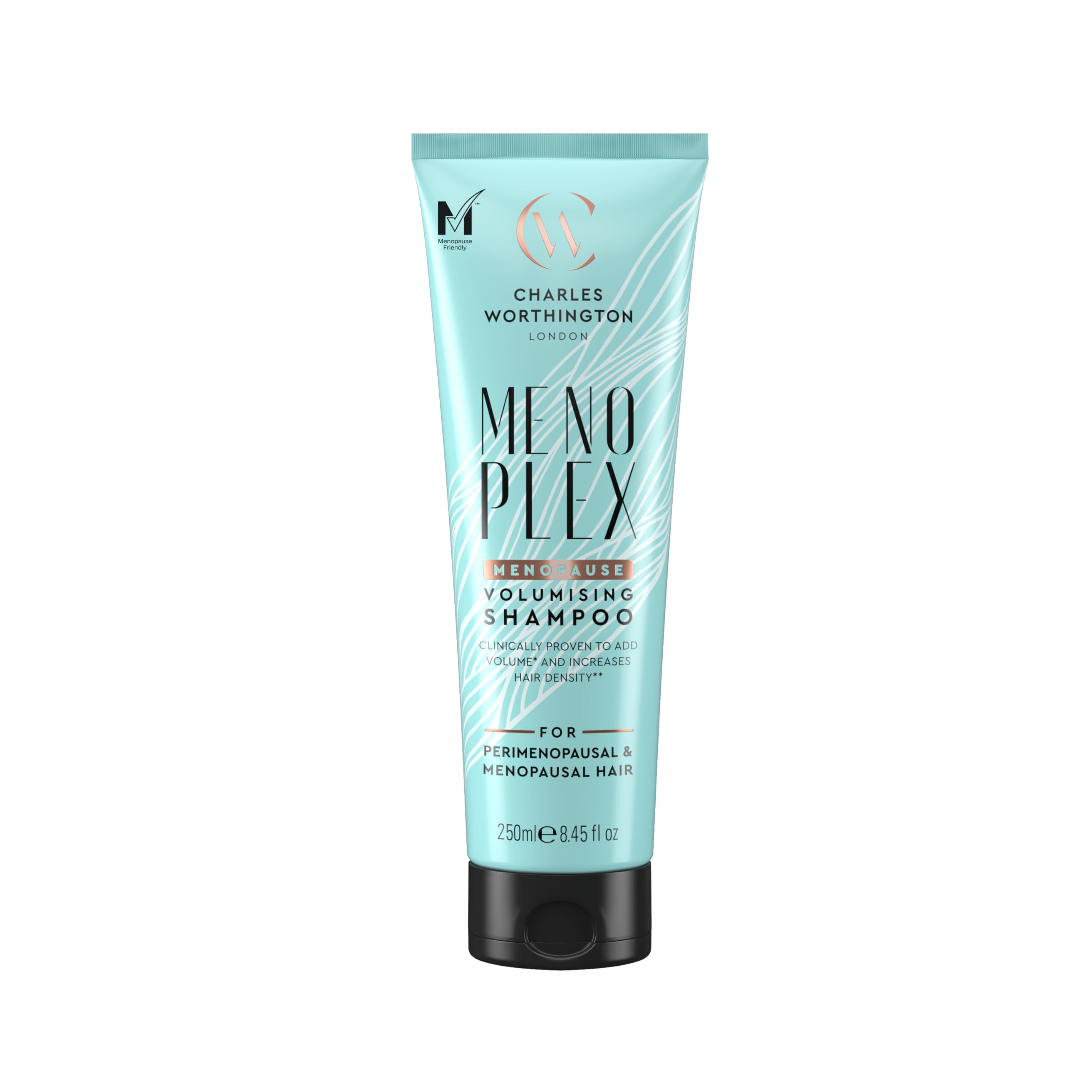 Charles Worthington MenoPlex Menopause Volumen-Shampoo für glanzloses, kraftloses Haar, Salon-Shampoo für die Wechseljahre, 250 ml 1