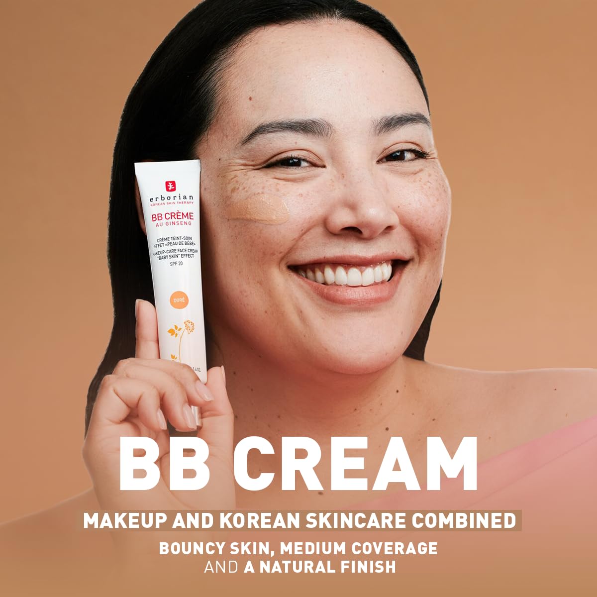 Erborian – BB Cream mit Ginseng – Teintcreme – „Babyhaut“-Effekt – Koreanische 5-in-1-Kosmetikpflege mit LSF 20 – Gold 15 ml 3