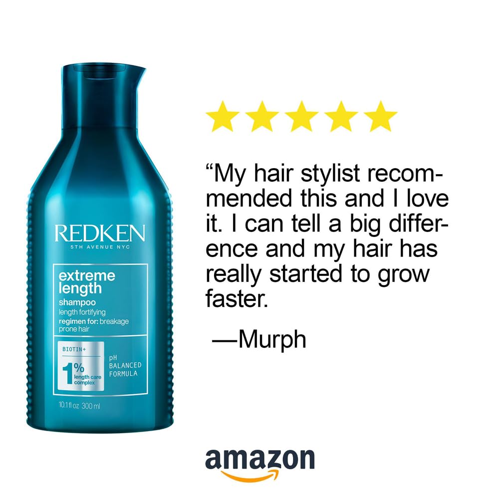 REDKEN Extreme Length Biotin Shampoo for Longer, Stronger Hair, 300 ml 5