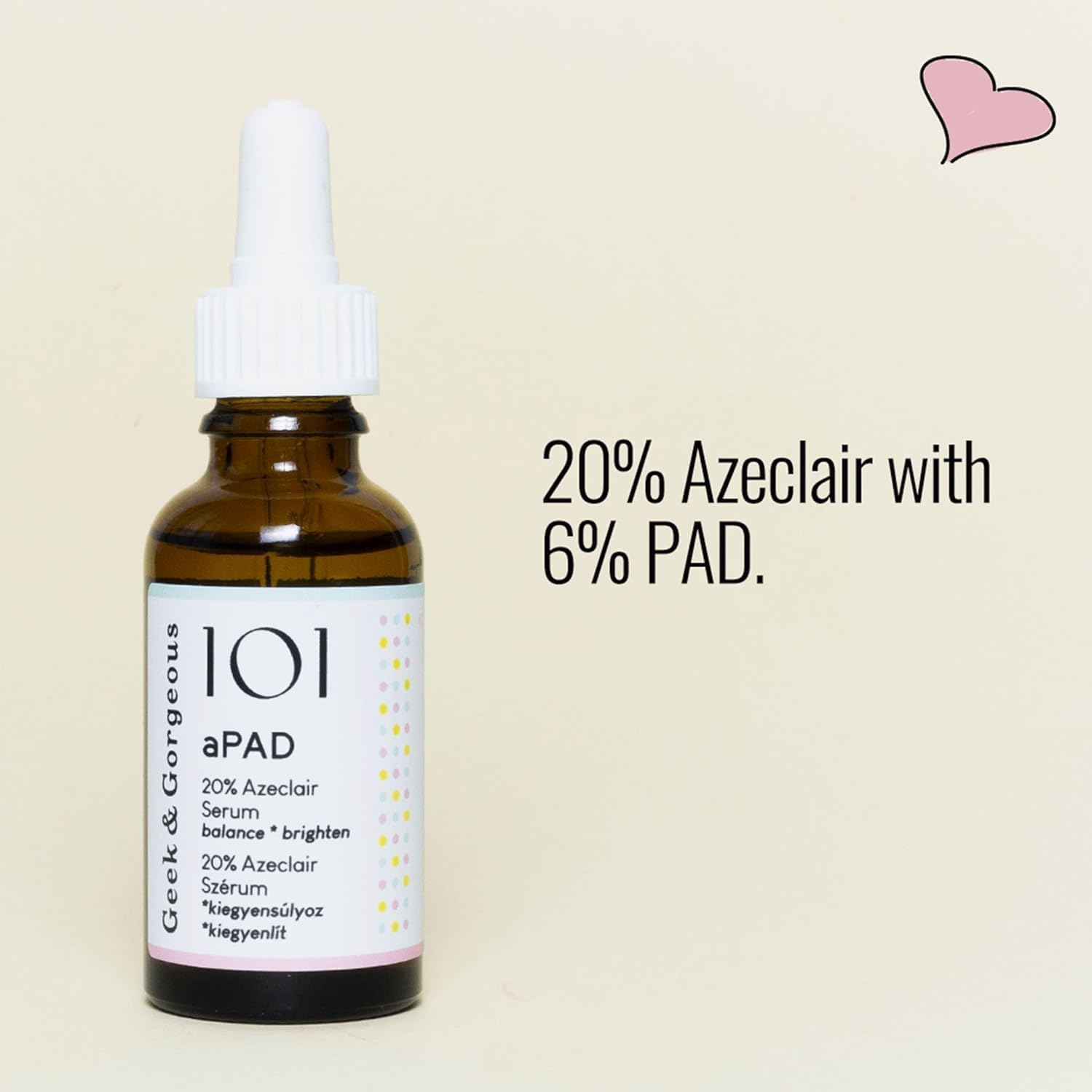 Geek & Gorgeous 101 aPAD - 20% Azelaic Derivative Serum for Tone Evening and Oil Control 4