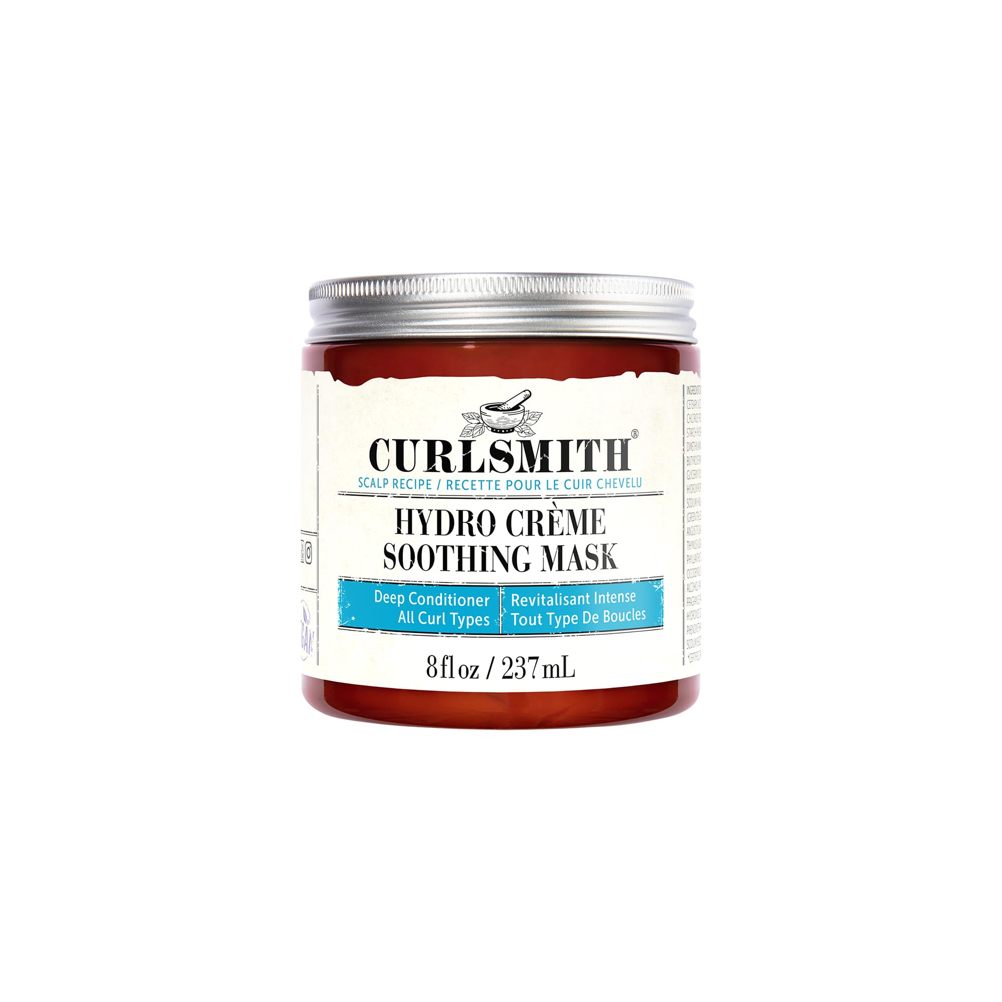 CURLSMITH Hydro Crème Soothing Mask - Vegan Deep Conditioner for All Hair Types