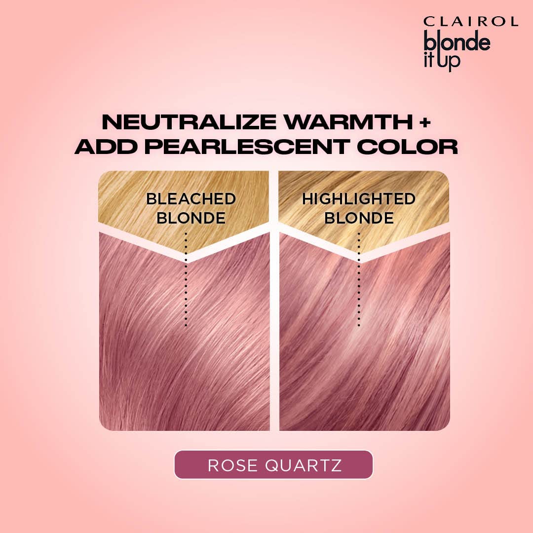 Clairol Blonde It Up Crystal Glow Toner Kit - Rose Quartz for Blonde Hair 5