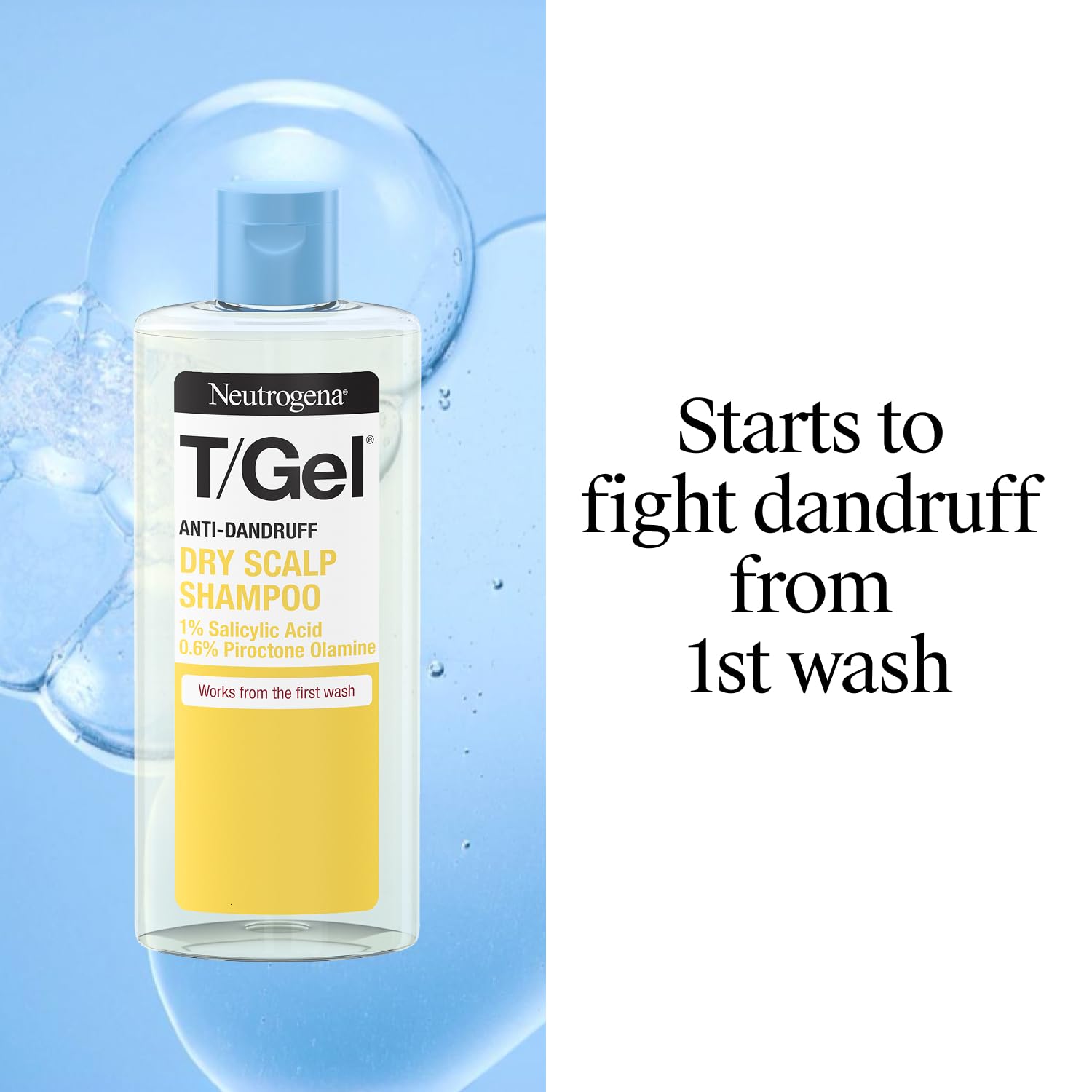 Neutrogena T/Gel Anti-Dandruff Shampoo for Dry Hair with Salicylic Acid (250ml) 2