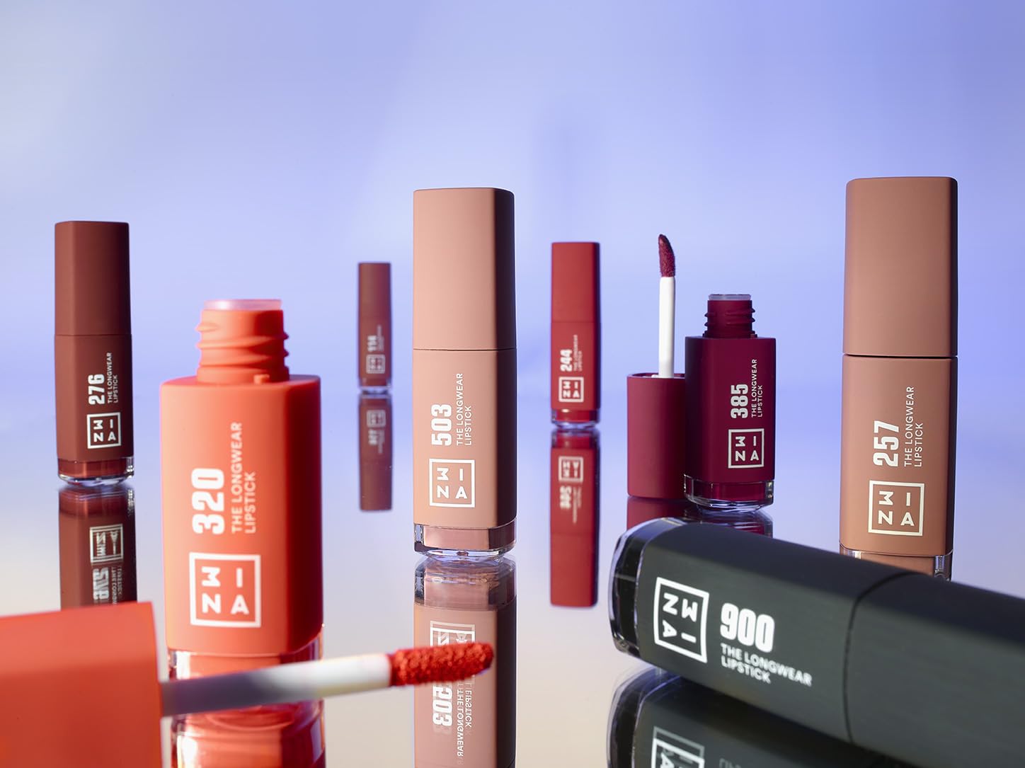 3INA The Longwear Lipstick 900 - Black Matte Liquid Lipstick - 12H Wear 6