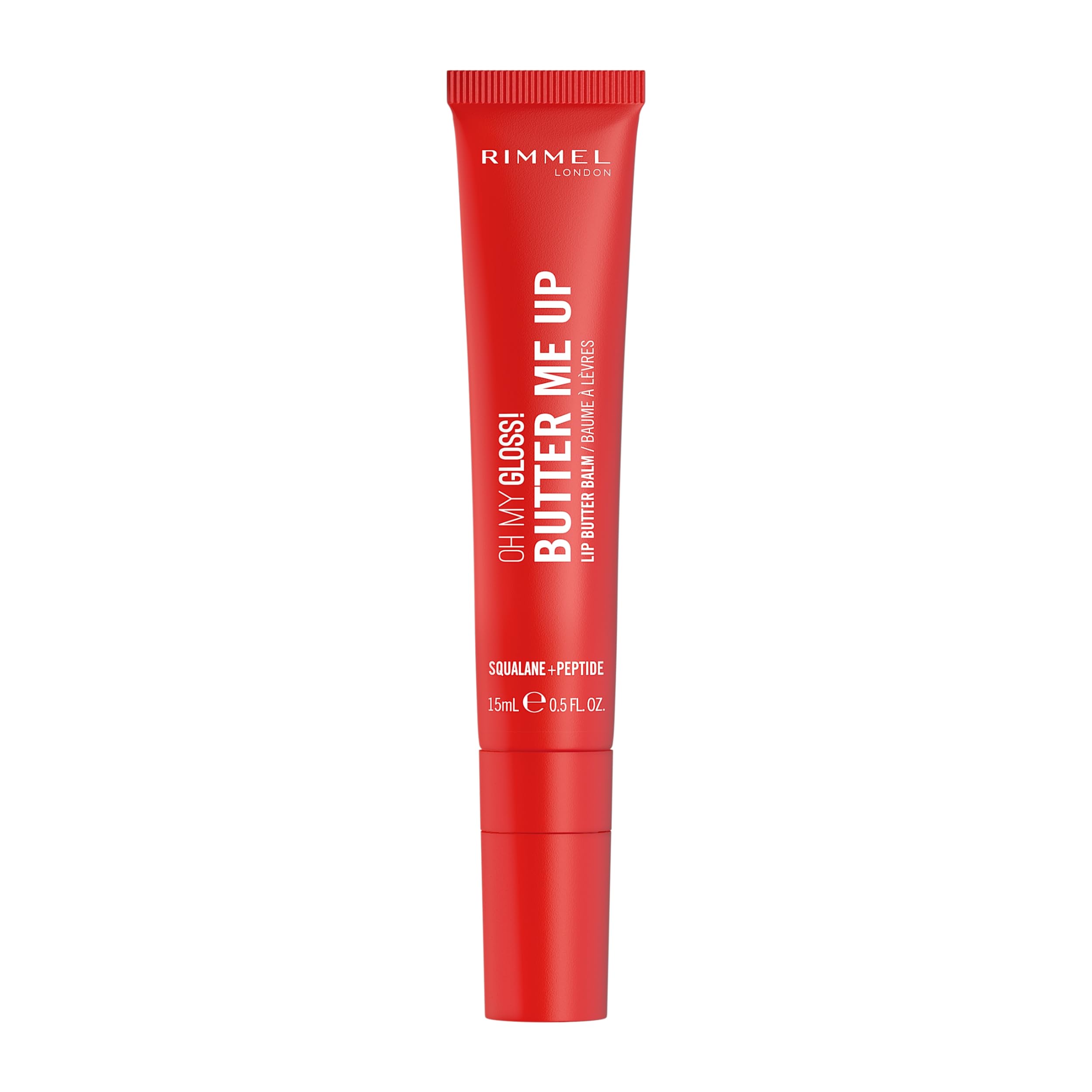 Rimmel Oh My Gloss! Butter Me Up 004 Red Velvet Moisturising Lip Butter Balm, Vegan