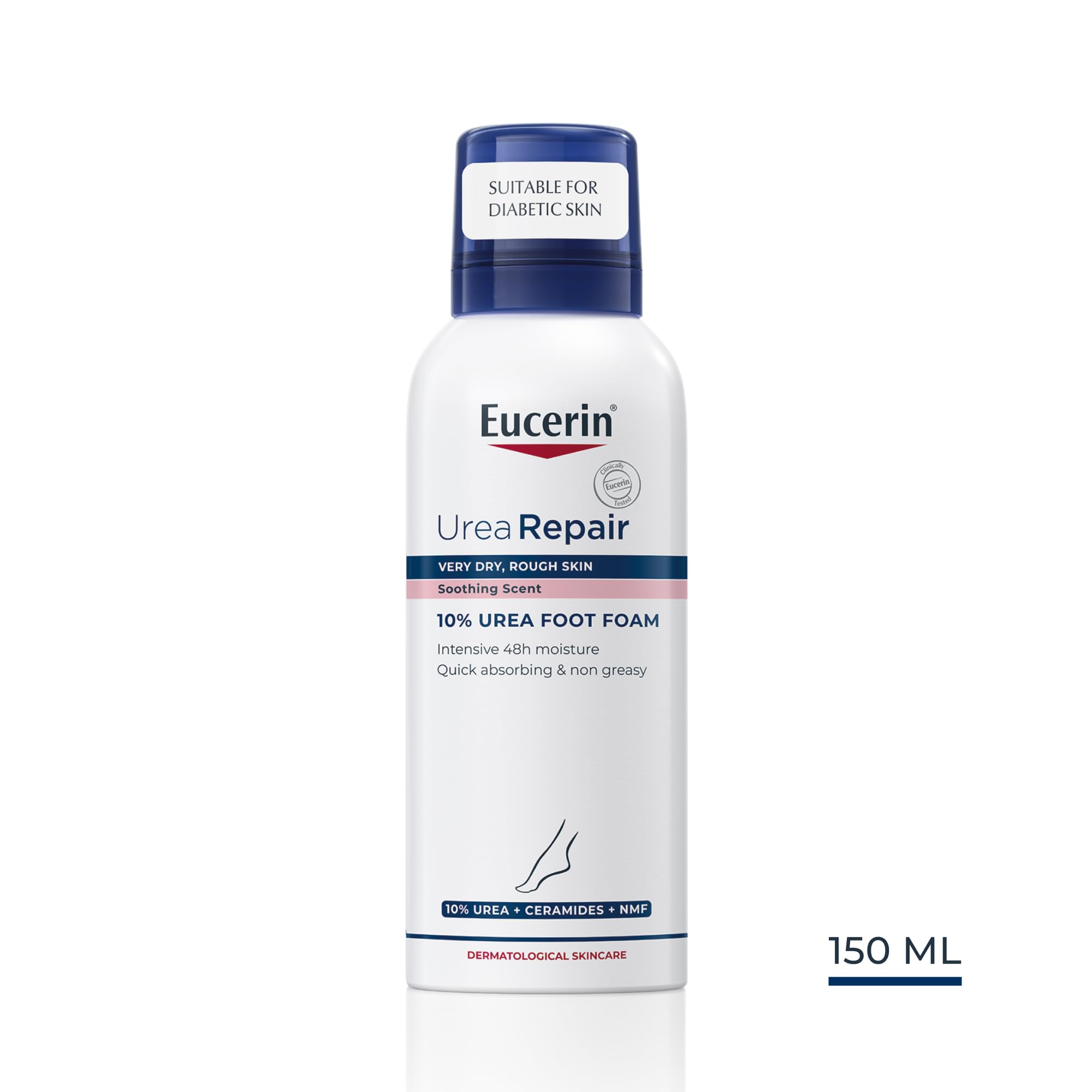 Eucerin UreaRepair Plus 10% Urea Foot Foam for Dry, Atopic, Diabetic Skin 150ml 7