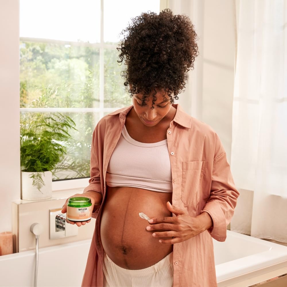 Weleda Bio-Schwangerschafts-Körperbutter für Mütter – Reichhaltige Naturkosmetik für die Körpermassage 5