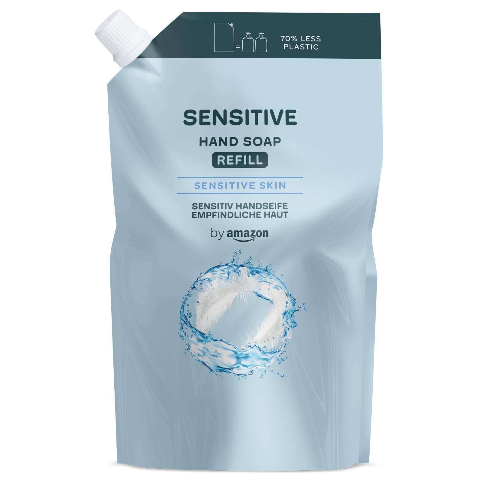 by Amazon Sensitive Hand Soap Refill Pack, 2 x 1000ml with Panthenol & Vitamin E