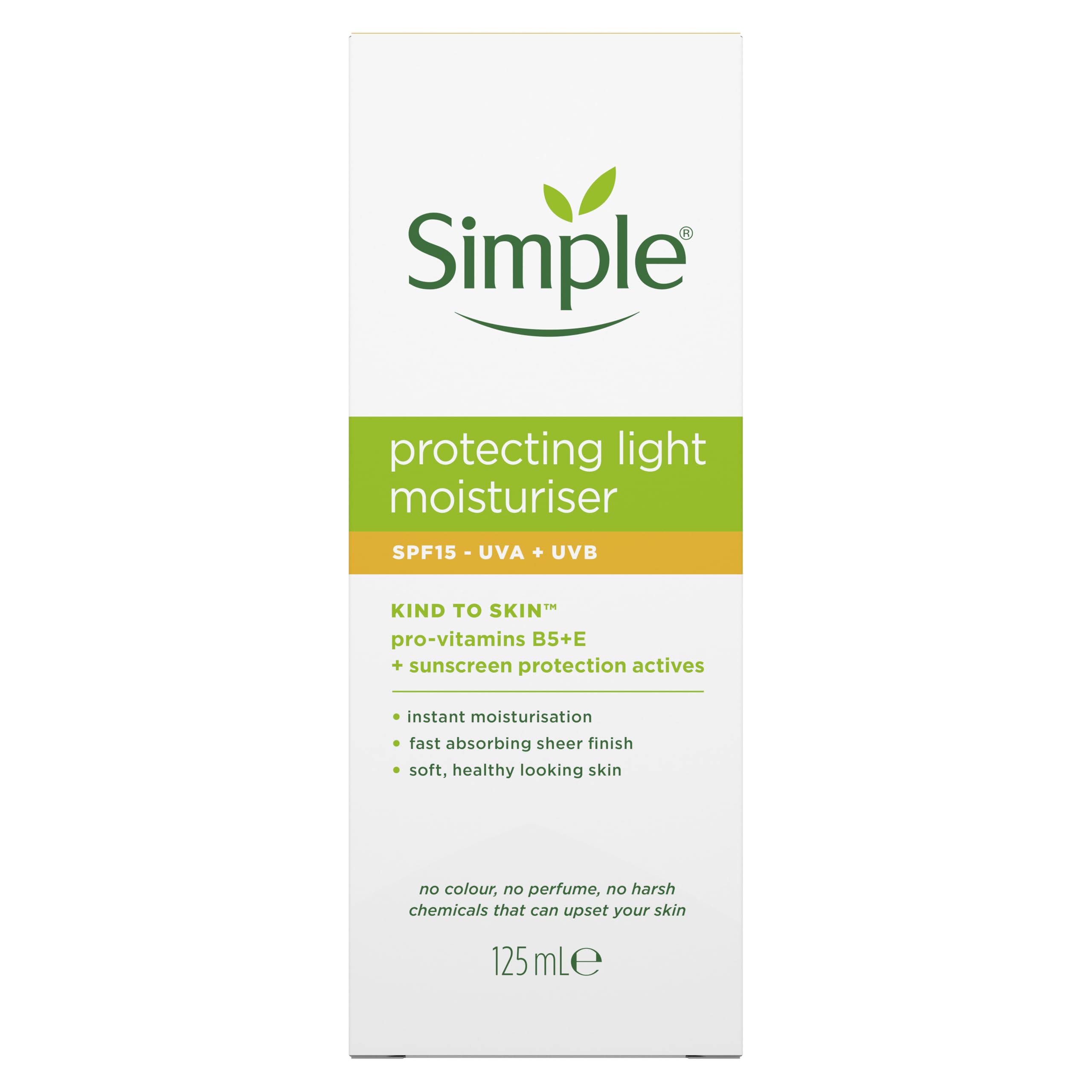 Simple Kind to Skin Protecting Light Moisturiser SPF 15 with Pro-Vitamin B5 & Vitamin E, 125 ml 7