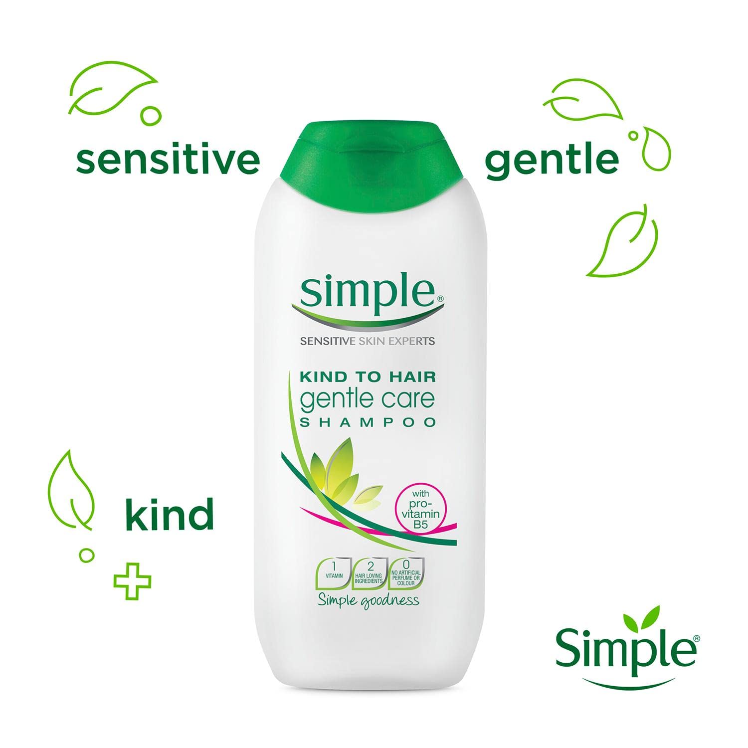 Simple Gentle Unscented Shampoo with Pro-Vitamin B5 for Dry Scalp and Family Use 6
