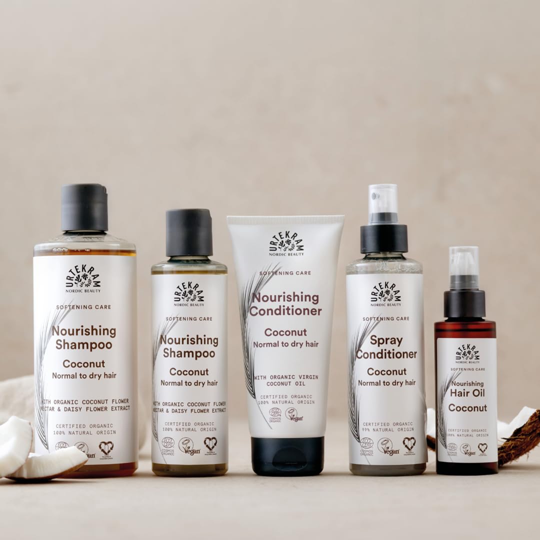 Urtekram Coconut Spray Conditioner - Natürliche, organische Pflege für normales bis trockenes Haar, 250 ml / 8,5 fl oz (1er-Pack) 5