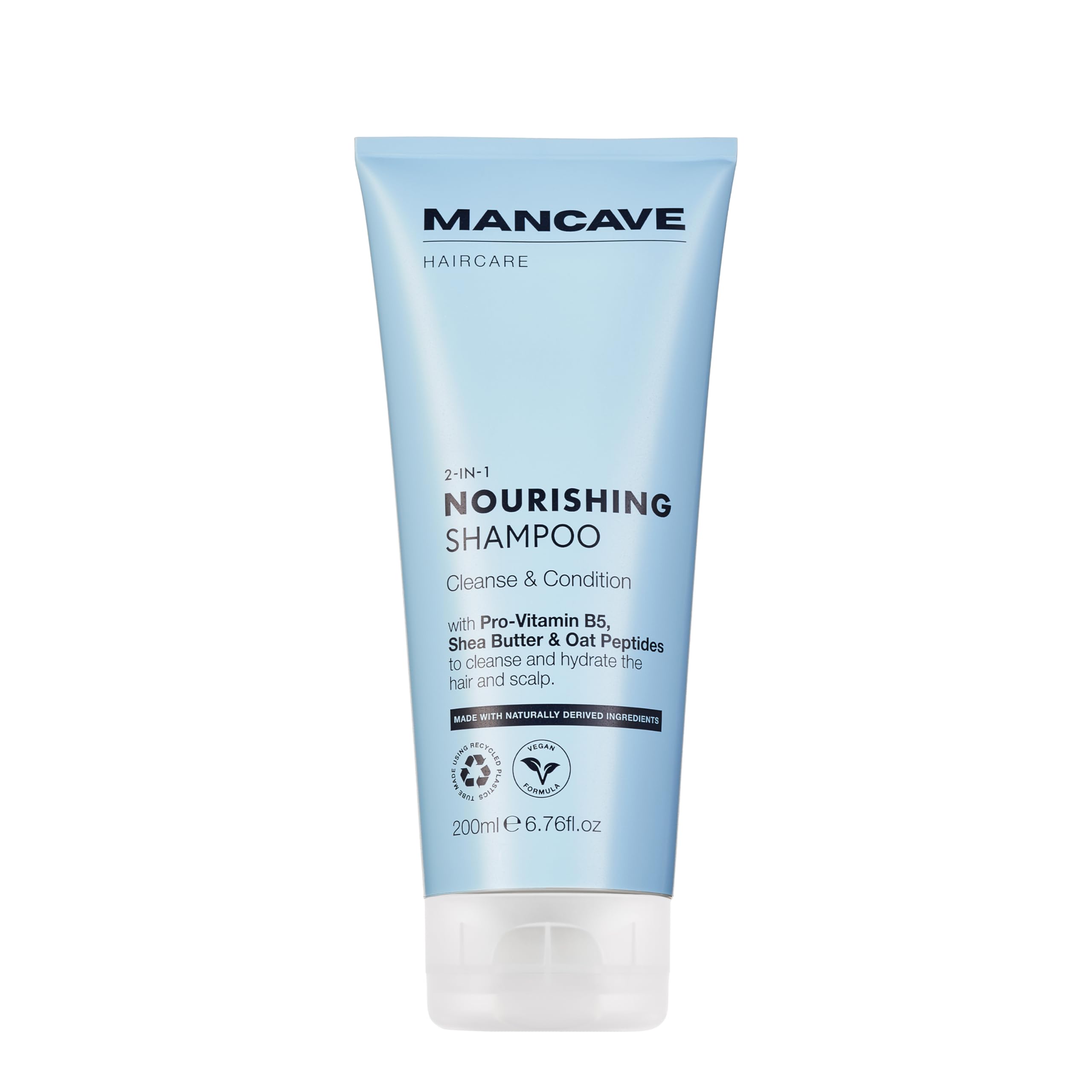 ManCave Nourishing 2-in-1 Shampoo 200ml with Argan Oil & Oat Peptides for Men