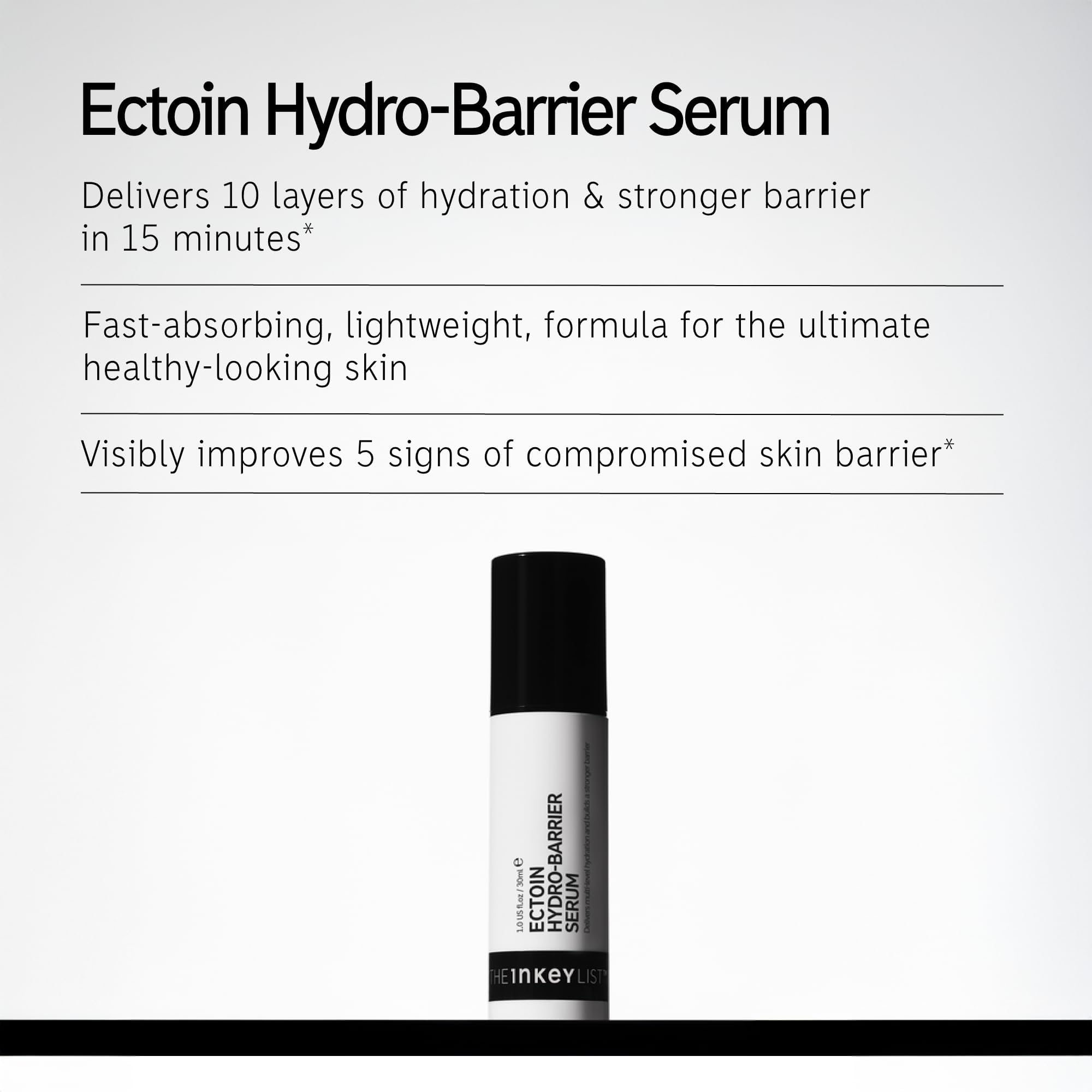The INKEY List Ectoin Hydro-Barrier Serum 30ml for Deep Hydration and Barrier Repair
