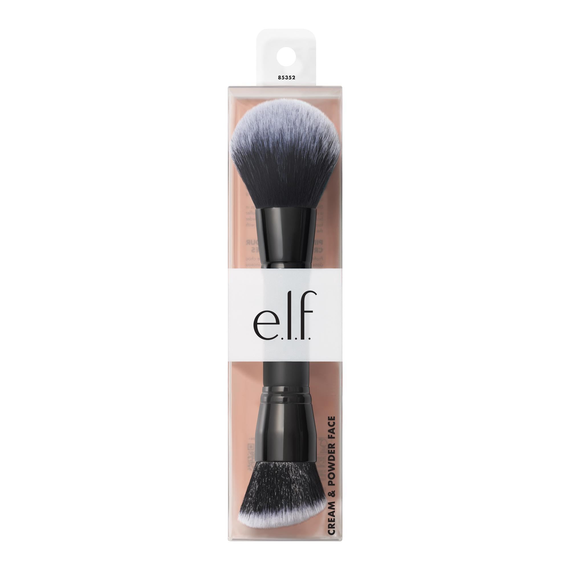 e.l.f. Dual-Ended Cream + Powder Brush: Two-in-One Vegan Makeup Tool 7