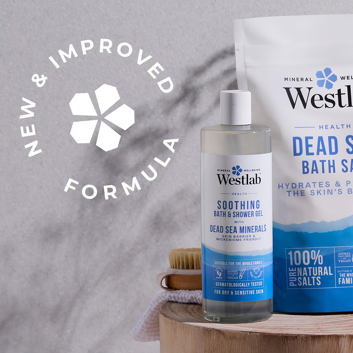 Westlab Totes-Meer-Salz Bade- und Duschgel 500 ml - 95 % Inhaltsstoffe natürlichen Ursprungs 4