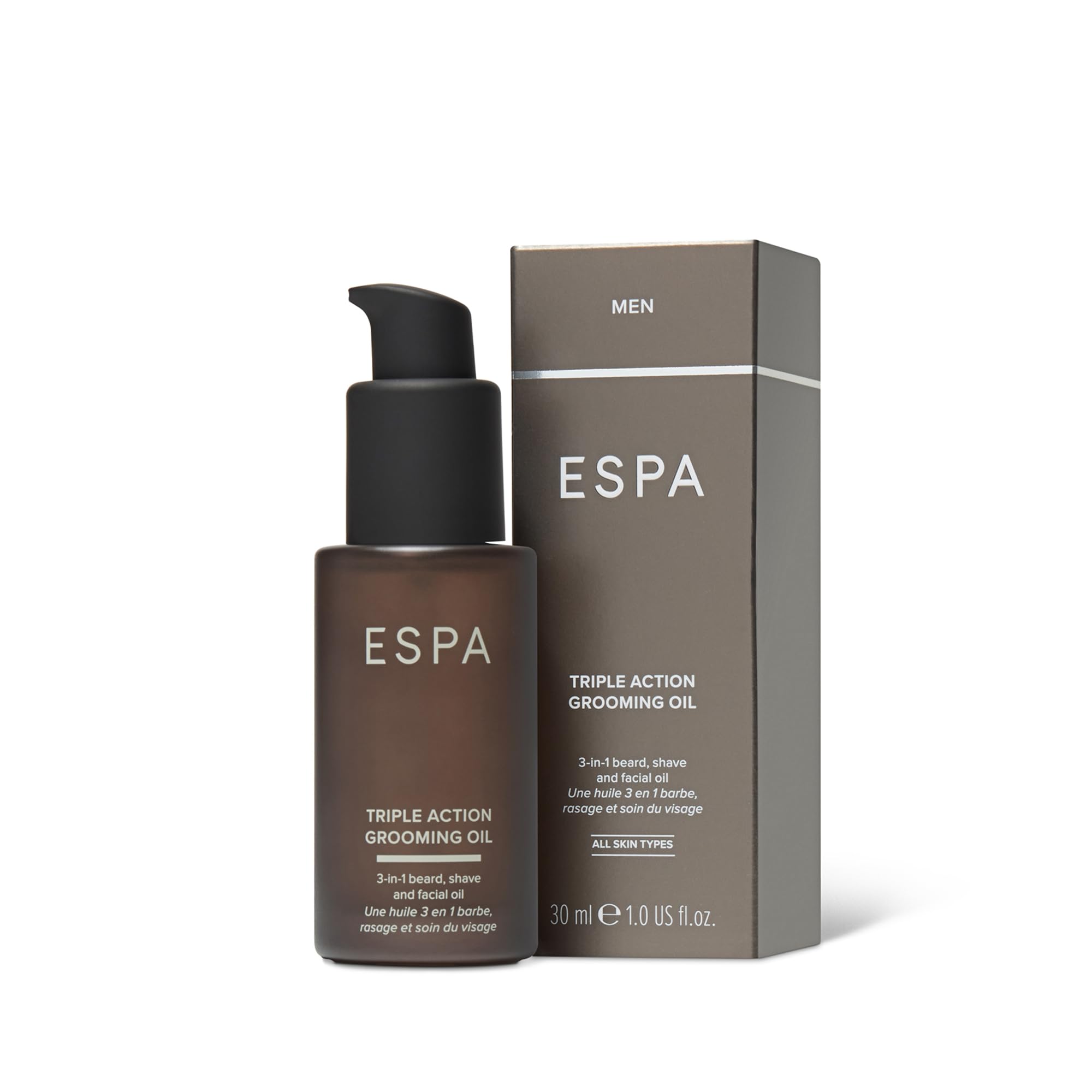 ESPA Triple Action Grooming Oil | 3-in-1 Shave, Beard & Facial Oil | 30ml