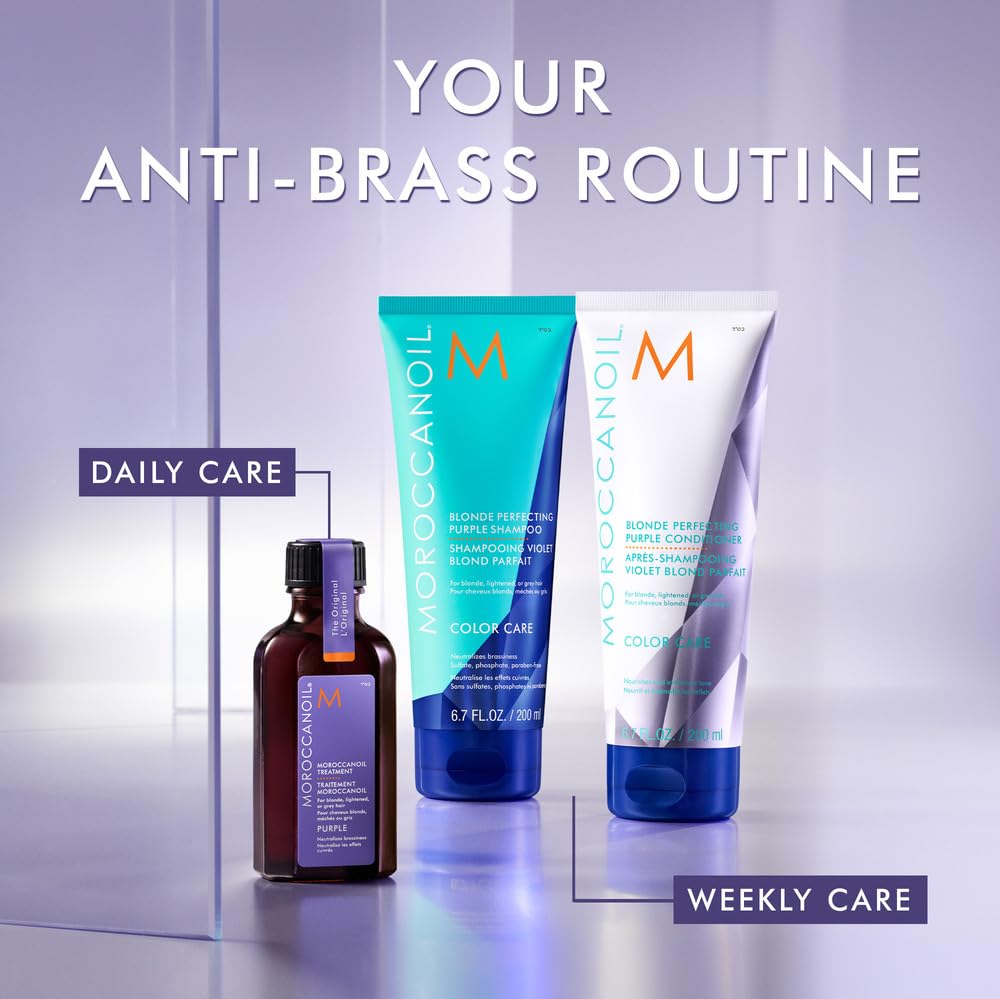 Moroccanoil Treatment Purple Hair Oil for Blonde, Highlighted, and Grey Hair 6