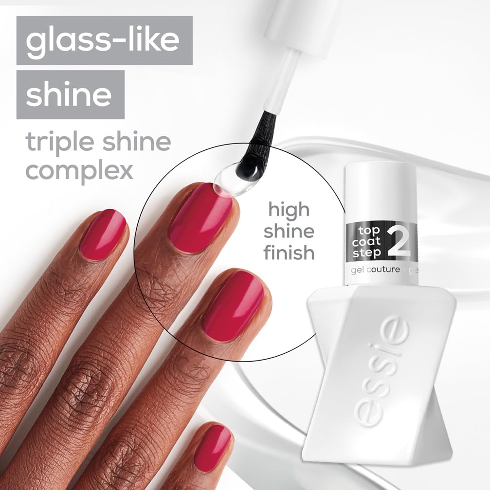 essie Gel Couture Topcoat Nail Polish for Up to 15 Days of Wear, High Shine, 13.5ml 7