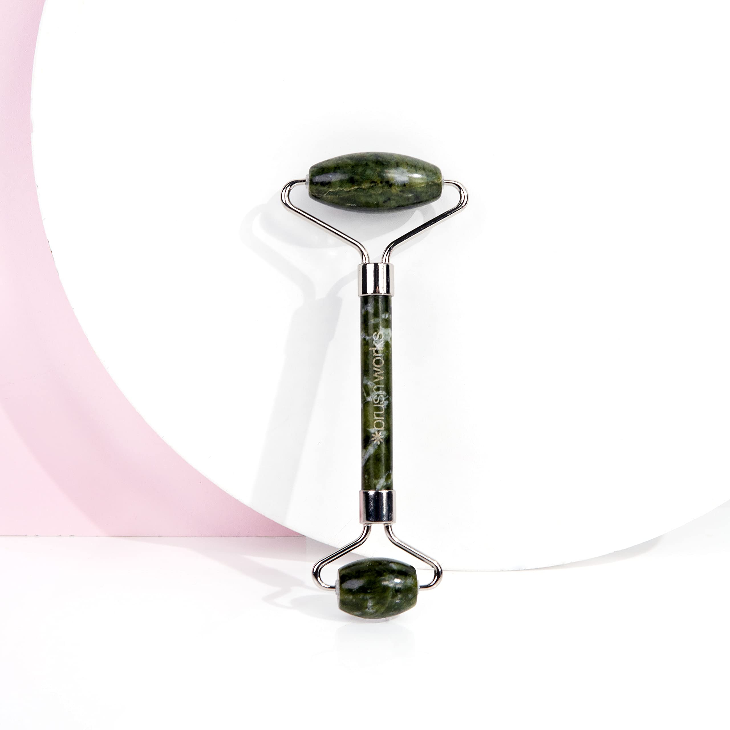 Brushworks HD Jade Roller for Smoothing Skin and Reducing Puffiness
