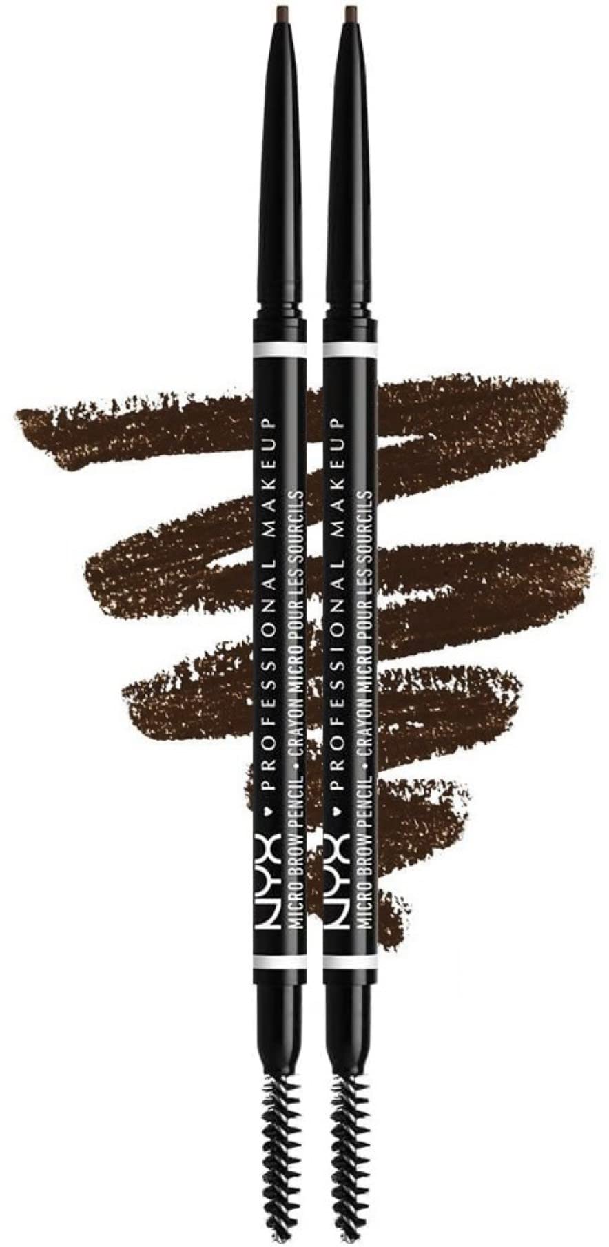 NYX Professional Makeup Micro Brow Pencil - Dual Ended with Spoolie for Defining Brows