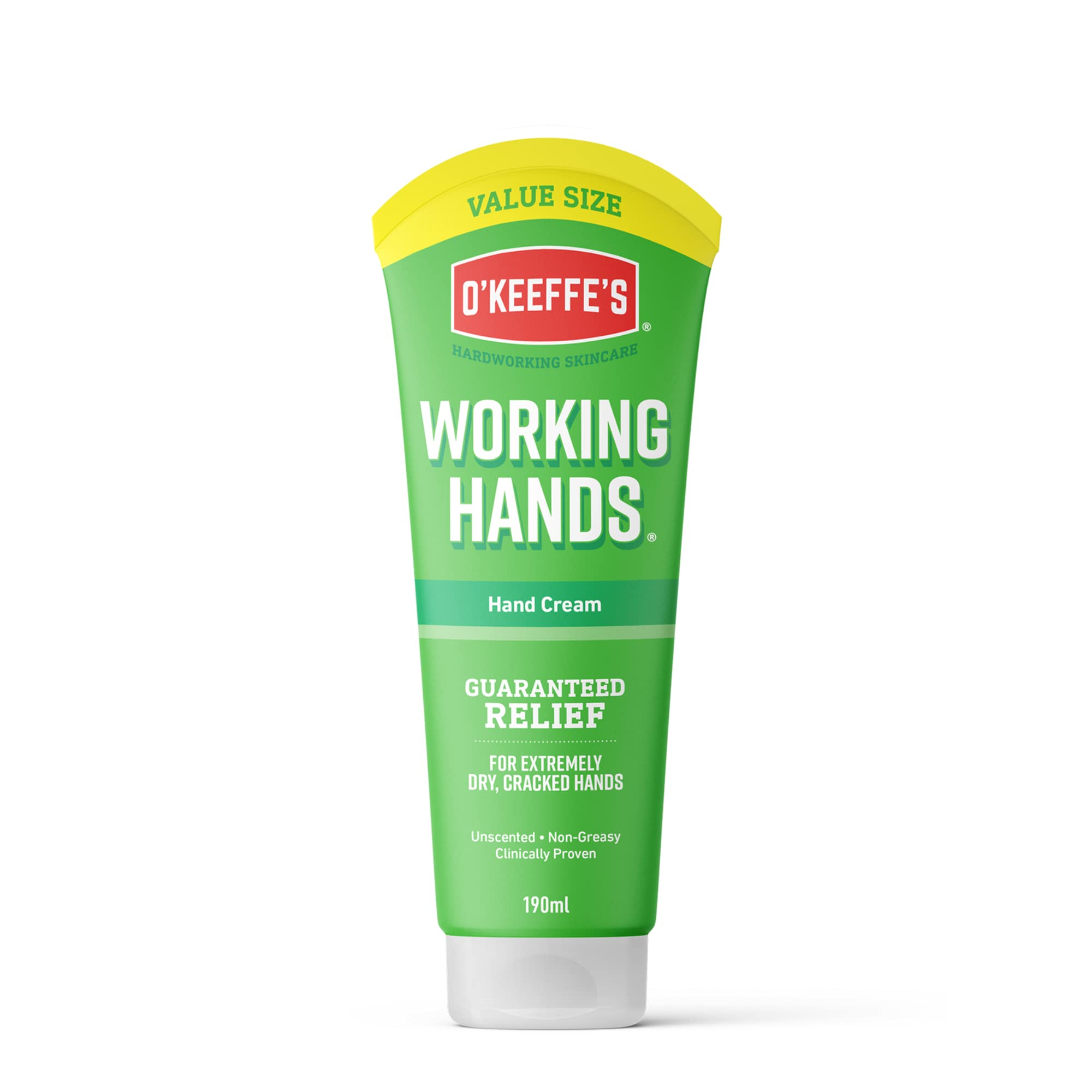 O’Keeffe’s Working Hands Concentrated Hand Cream Value Tube, 190ml for Extremely Dry Skin