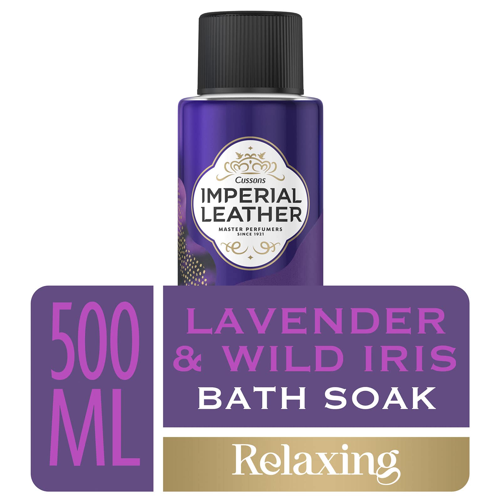 Imperial Leather Relaxing Bath Soak, Lavender & Wild Iris, Rich & Creamy, 4 x 500ml Bulk Pack