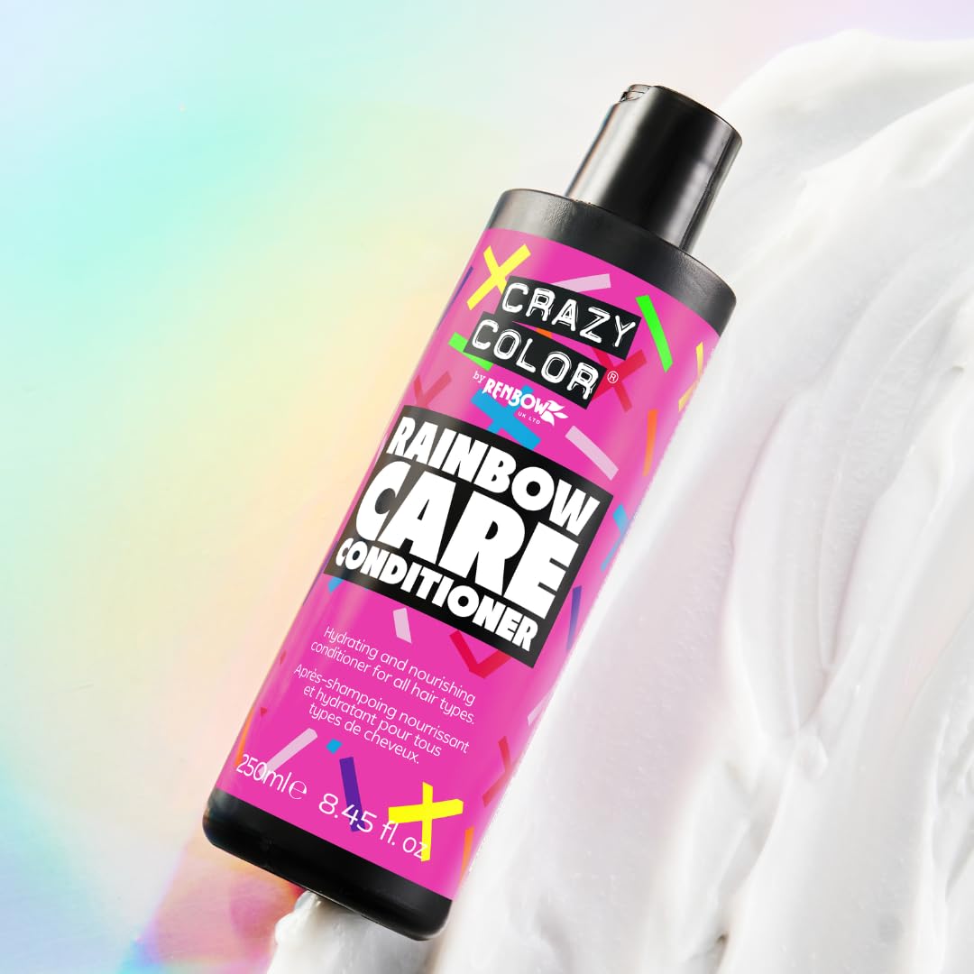 Crazy Color Rainbow Colour Protect Conditioner for Dyed & Bleached Hair, Vegan & UK Made