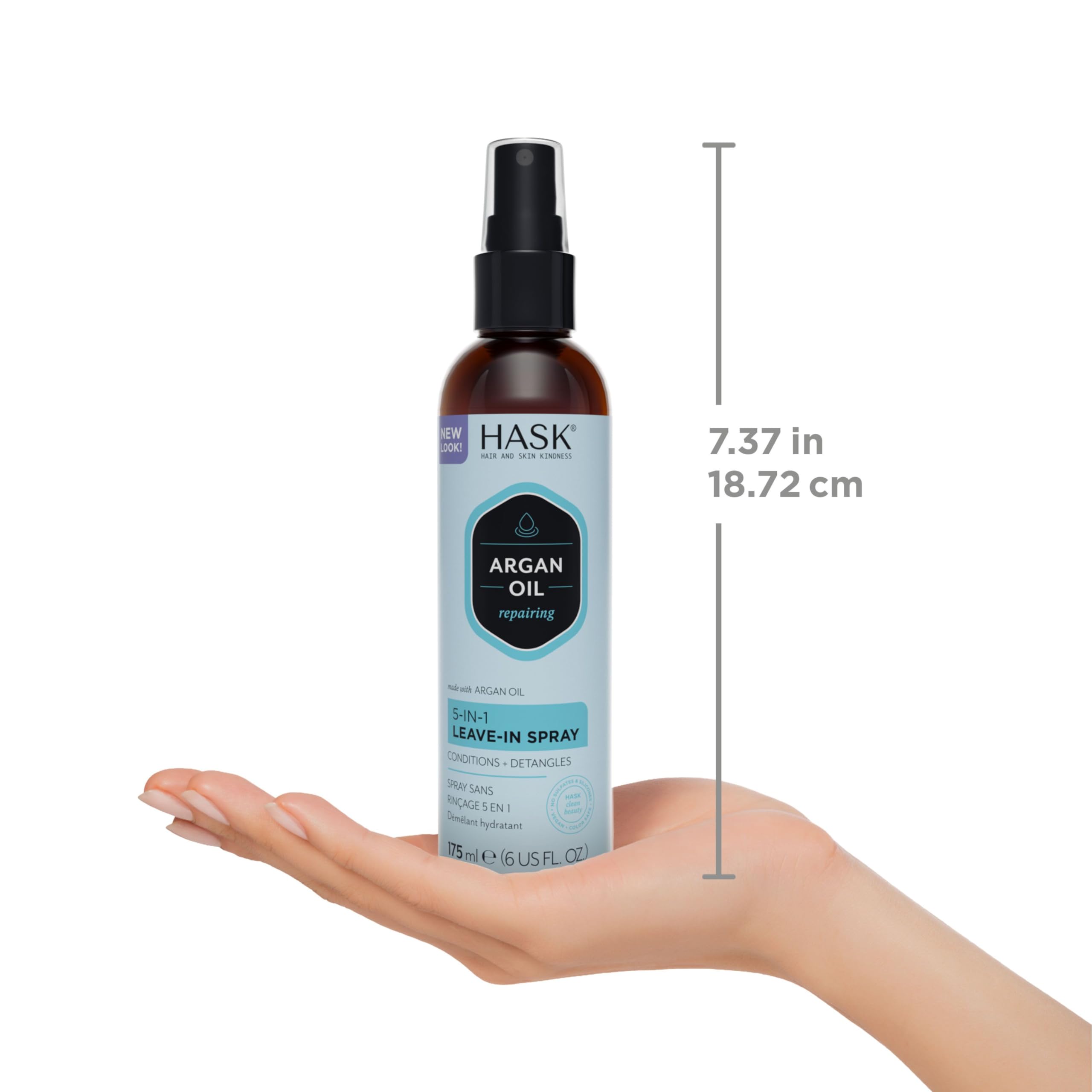 HASK Argan Oil 5-in-1 Leave-In Conditioner Spray for Damaged Hair Repair 9