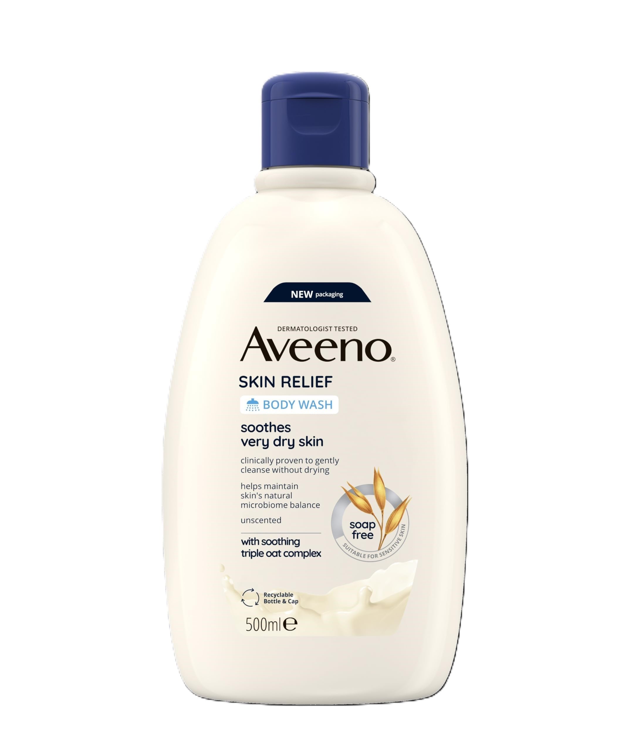 Aveeno Skin Relief Body Wash for Very Dry Skin, Soothing Formula, 500ml
