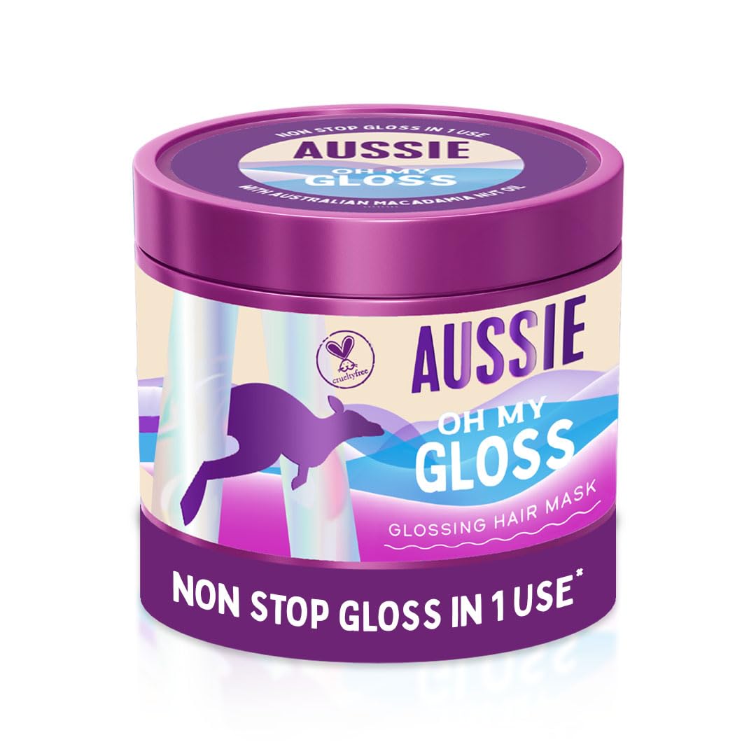 Aussie Oh My Gloss Glossing Hair Mask 500ml - Deep Nourishment with Macadamia Nut Oil