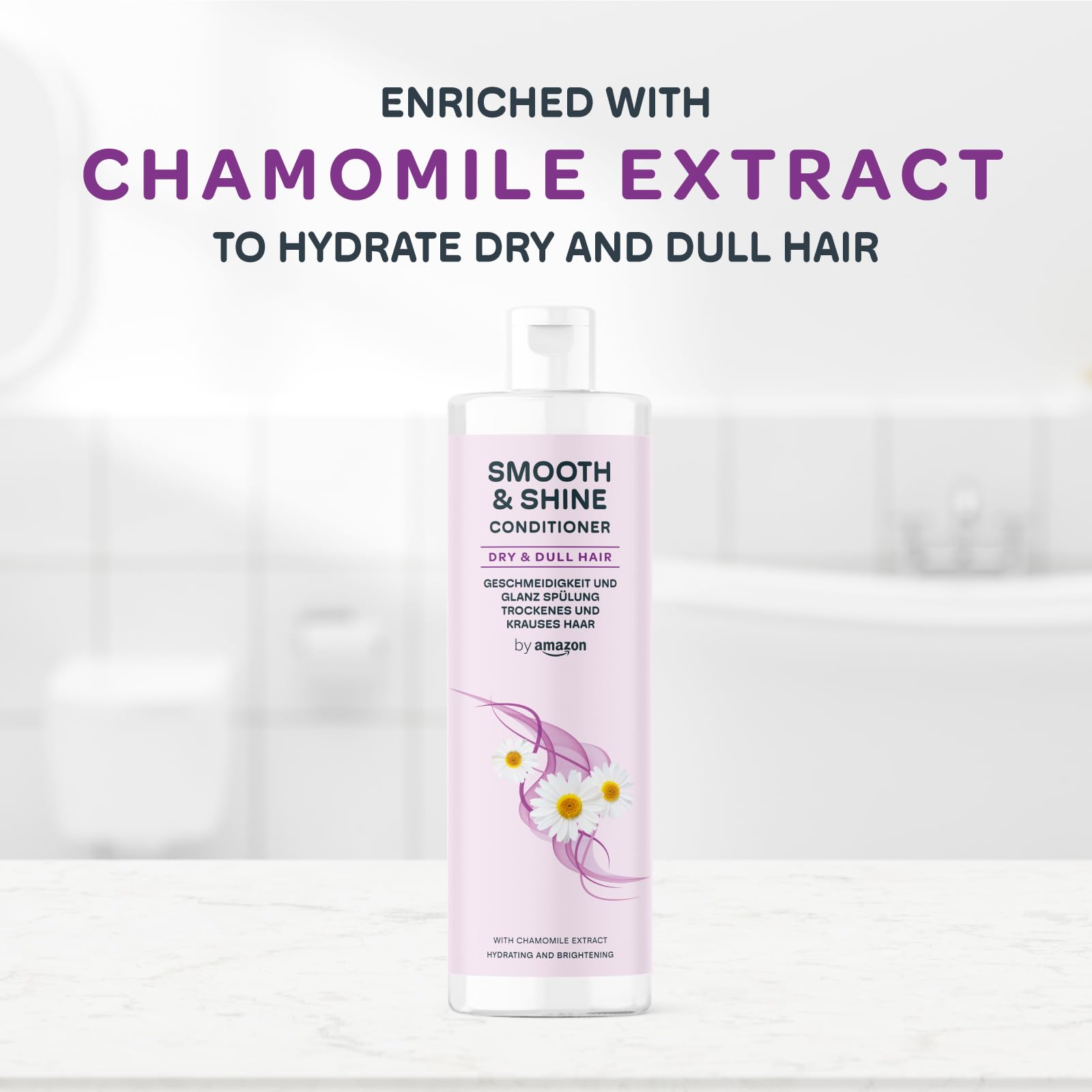 by Amazon Smooth & Shine Conditioner Twin Pack (2 x 300 ml) for Dry, Frizzy Hair 3