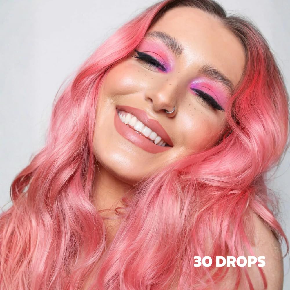 Shrine Drop It PINK Haarfarben-Tropfen | Semi-permanente, vegane, individuell anpassbare Haarfarbe | Mit Spülung mischen | Tierversuchsfreie temporäre Haarfarbe 5