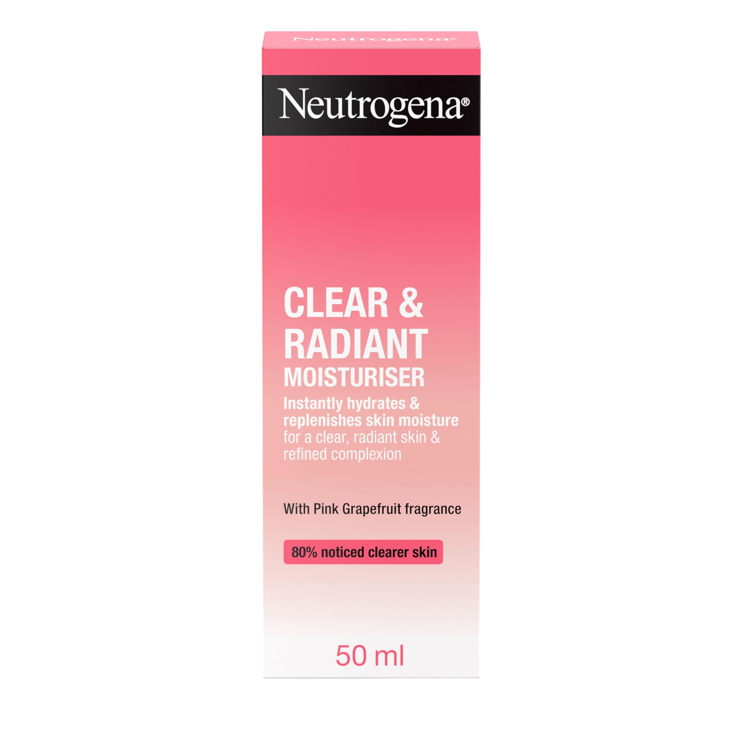 Neutrogena Refreshingly Clear Oil-Free Moisturiser with Pink Grapefruit, 50ml