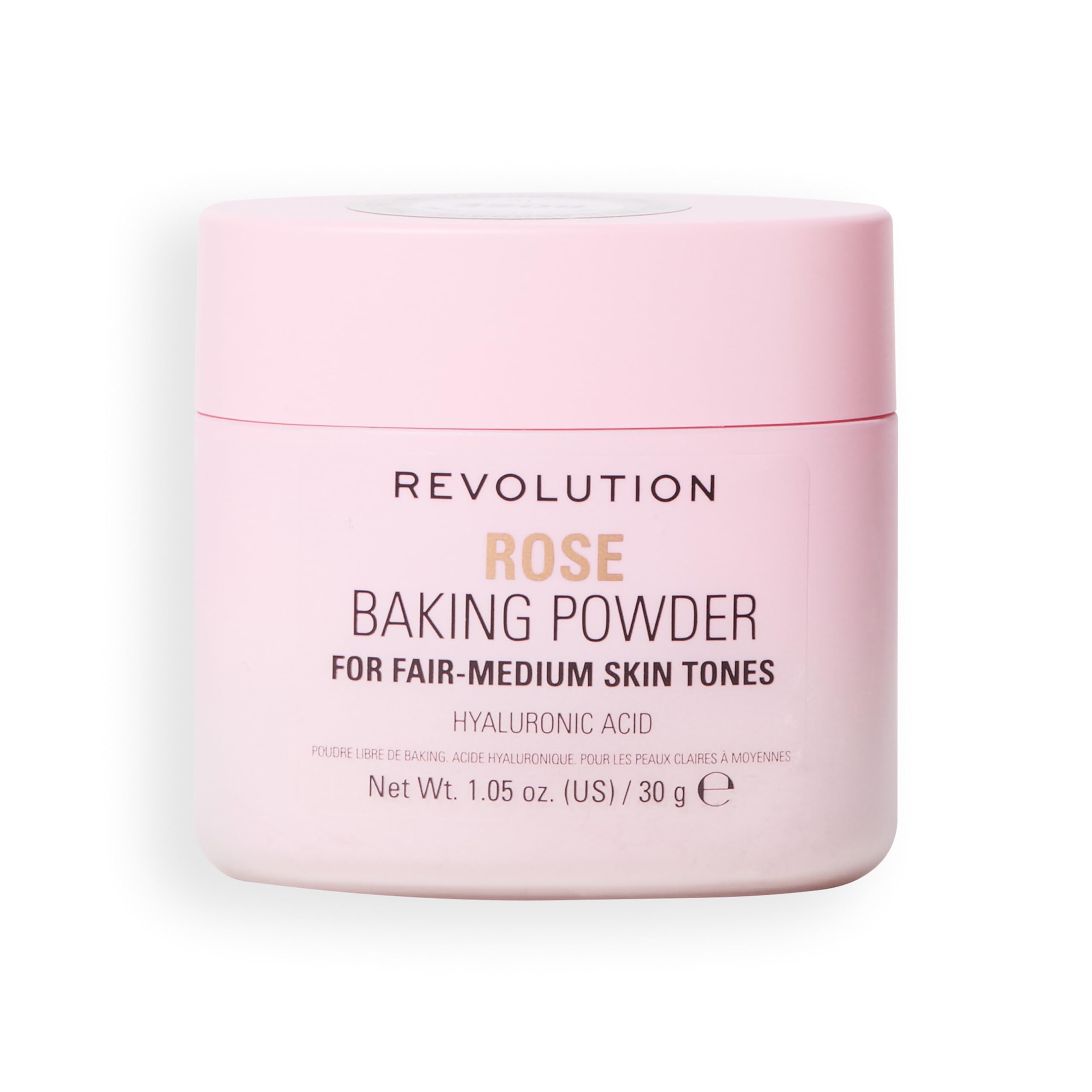 Revolution Loose Baking Powder 30g Rose - Vegan, Cruelty-Free Setting Powder for Luminous Finish